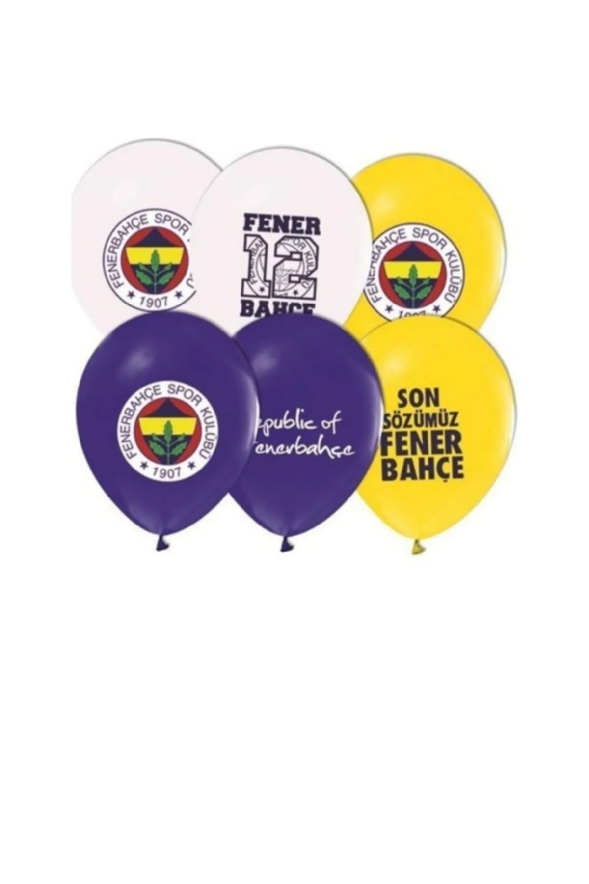 BalonEvi Fenerbahçe Lisanslı Baskılı Balon Özel Tasarım Baskılı Fenerbahçe 6 Adet Balon
