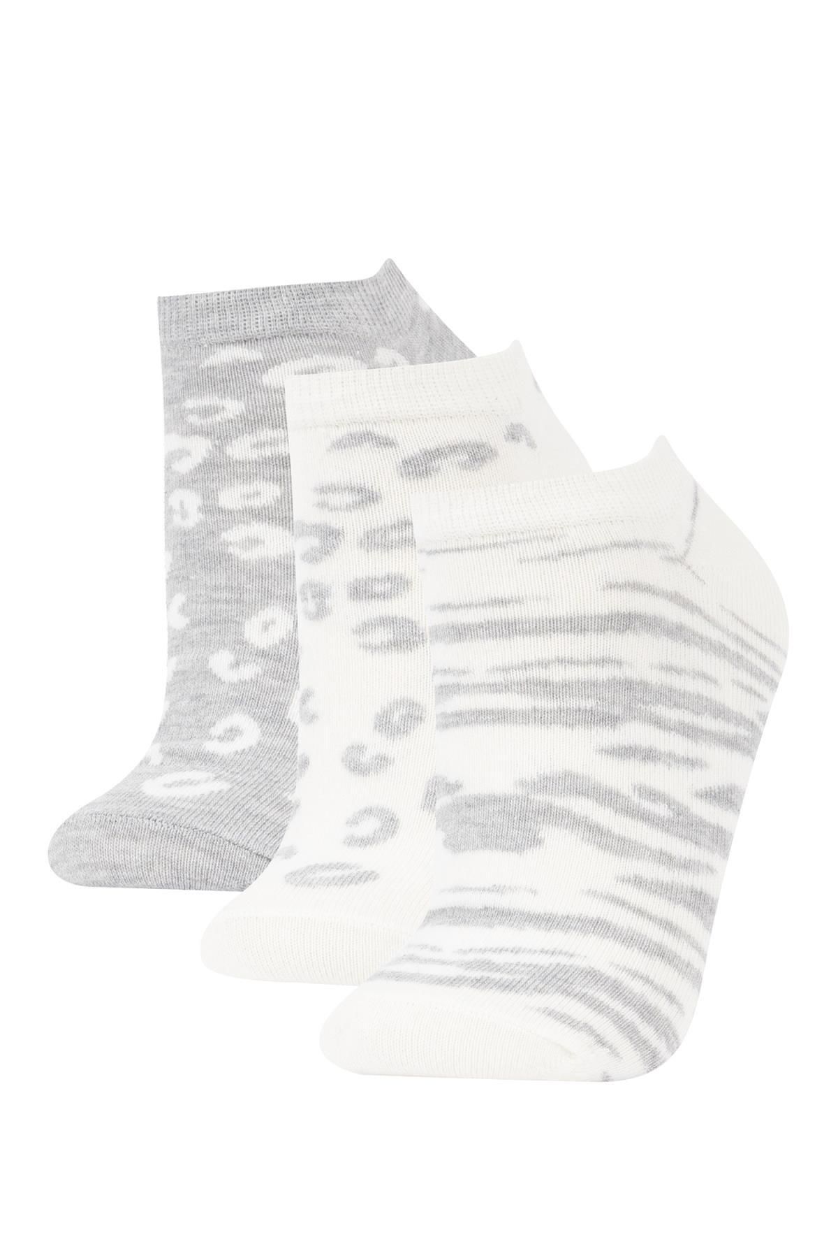 Defacto Kadın 3'lü Pamuklu Patik Çorap Z8625azns