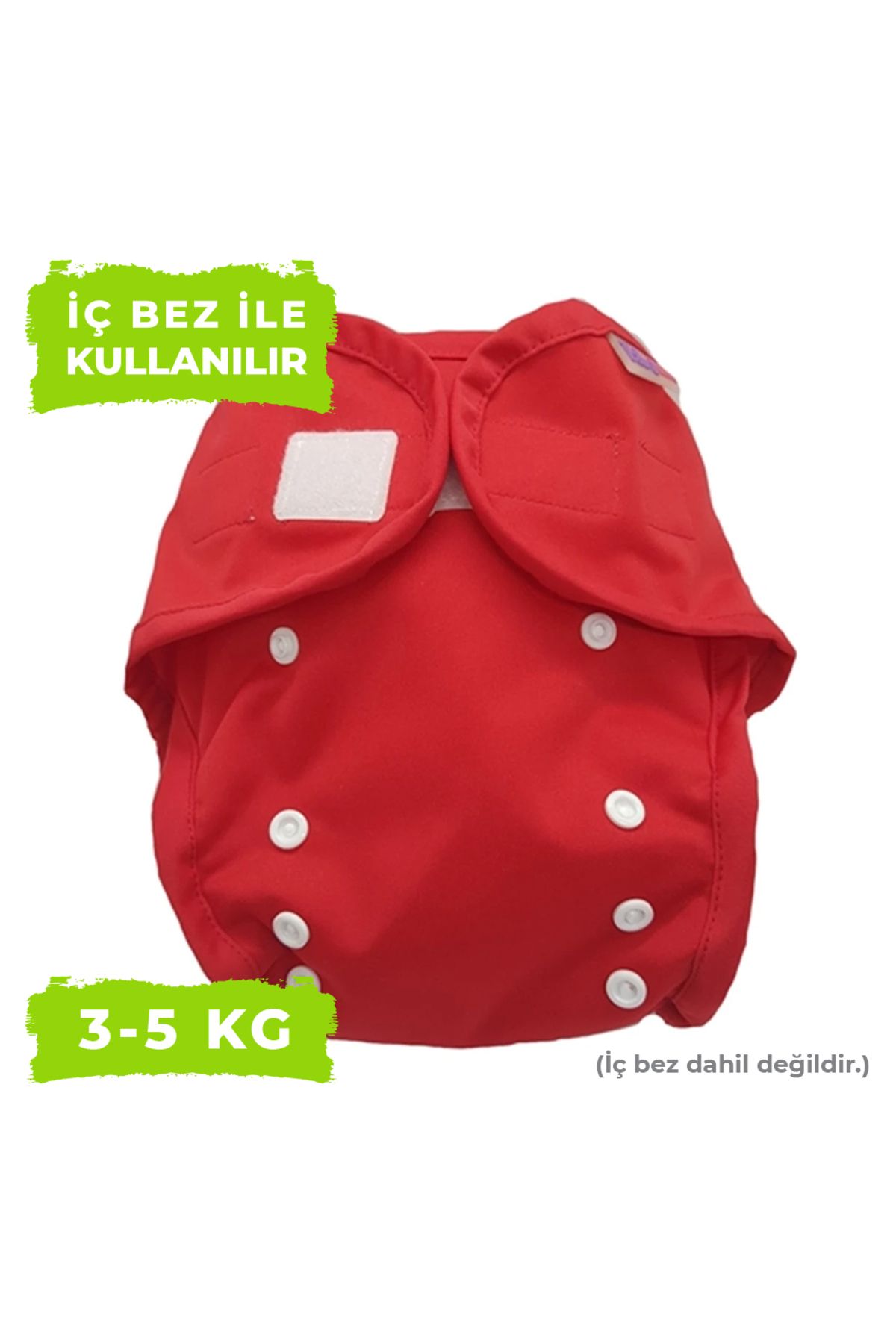 BabyNEO - Yenidoğan Yıkanabilir Bebek Bezi Sızdırmaz Dış Bez Cover - Kırmızı