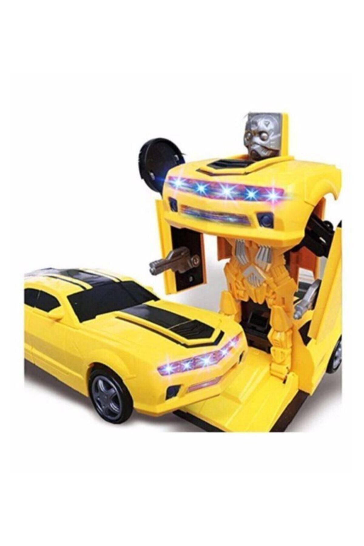 Pasifik Toys 2 In 1 Bumblebee Robota Dönüşen Pilli Işıklı Sesli Camaro Araba