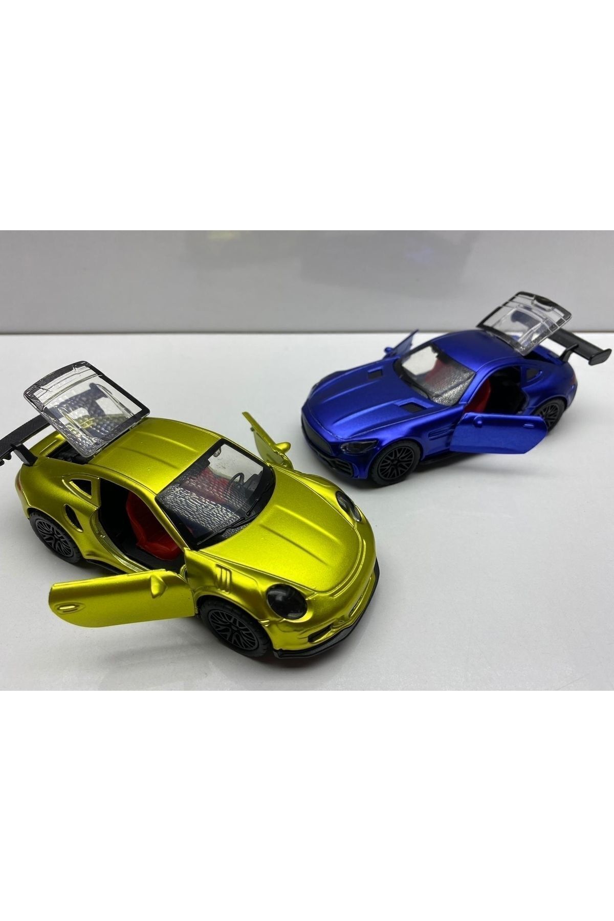 Hepsilazım Oyuncak Porsche & Mercedes Metal Araba Model Araç Kapılar Açılır Diecast (Demir 12 Cm)