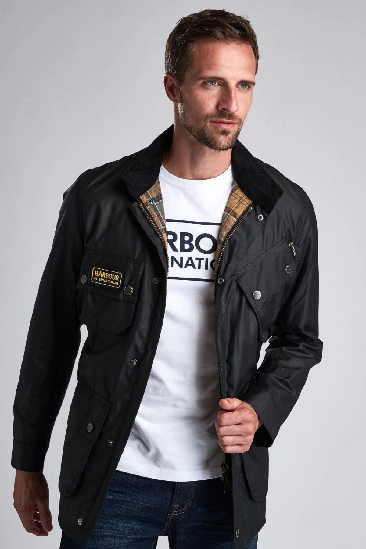 Barbour slim international outlet