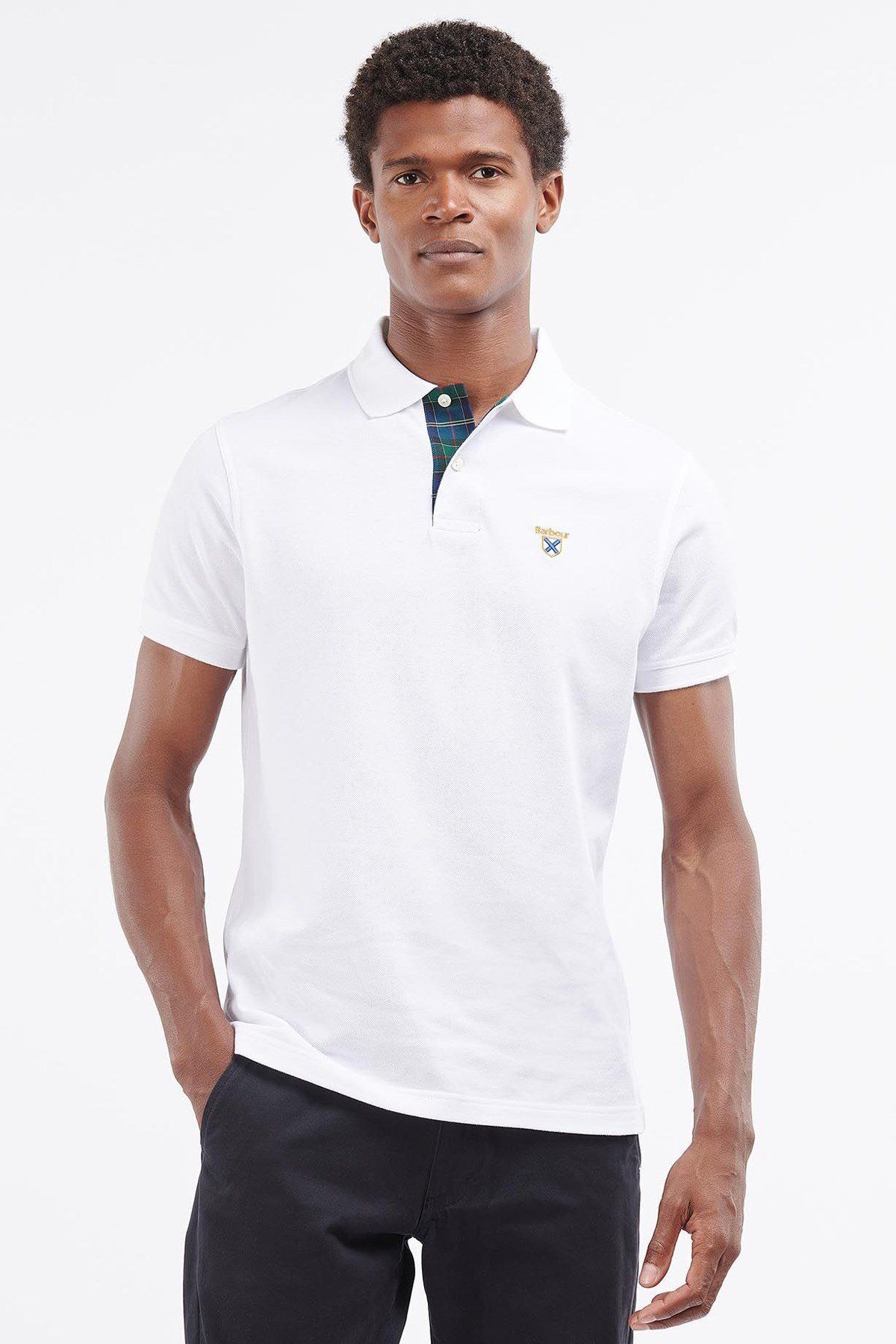 Barbour white polo shirt sales