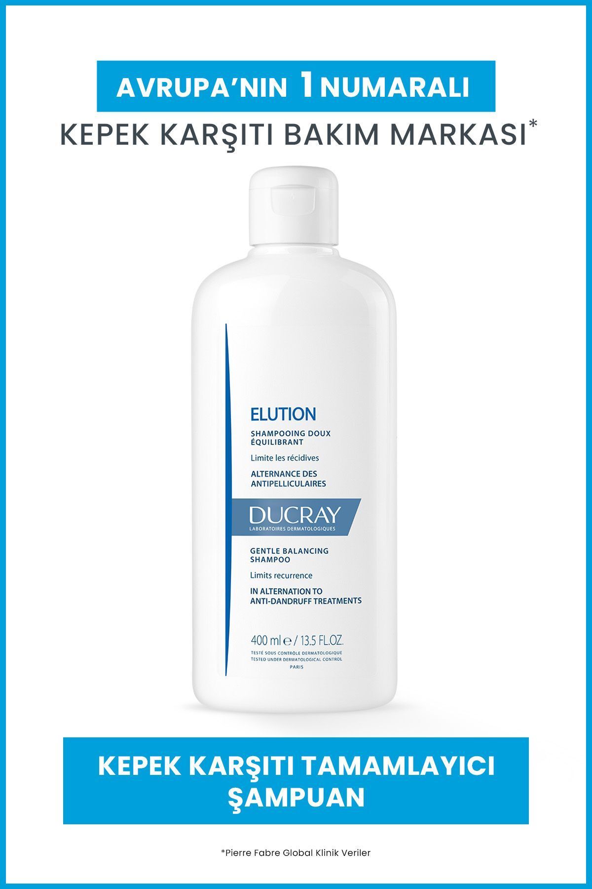 Ducray Elution Gentle Balancing Shampoo 400 ml