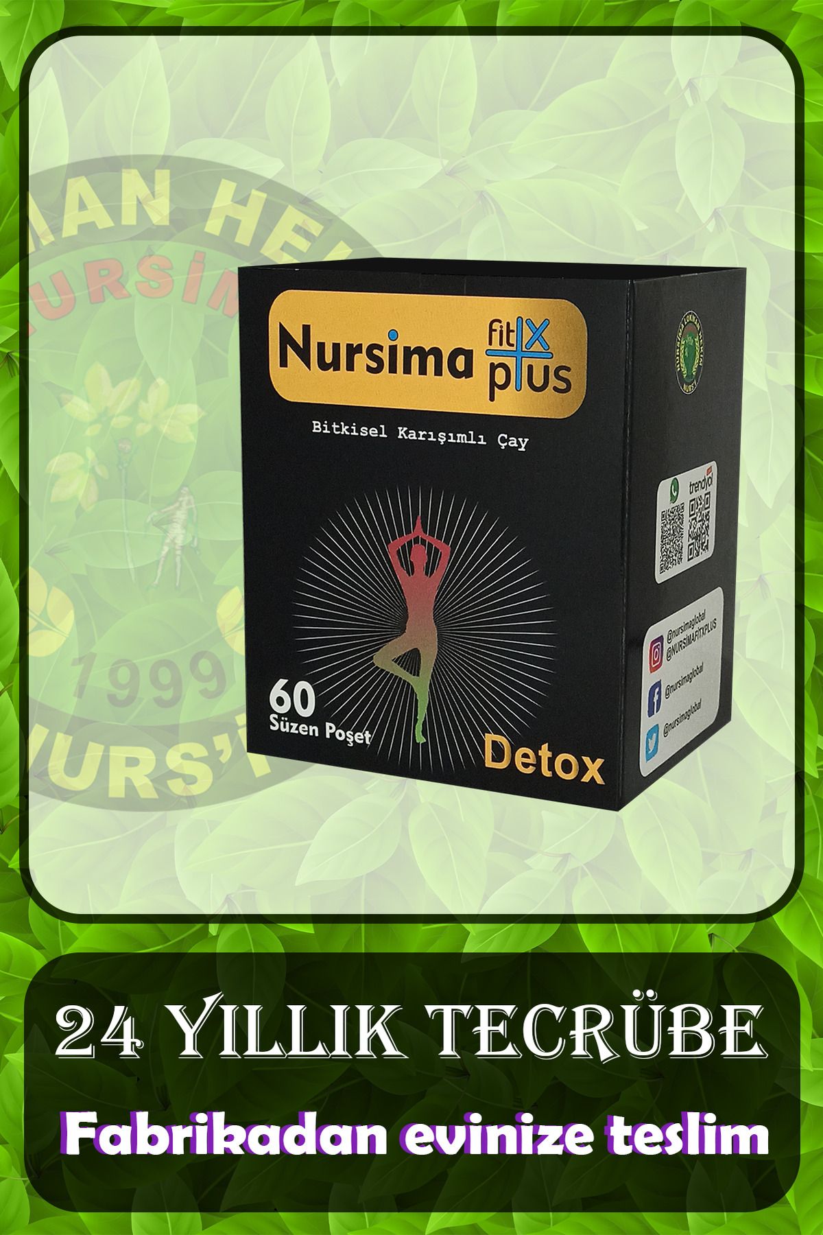 Nursima Fit X Plus Detox Çayı 60 Süzen Poşetli