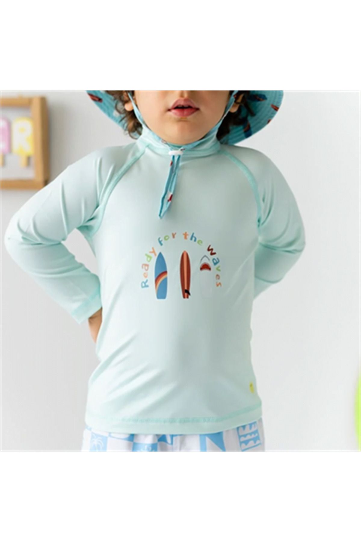 Mama Yoyo Baby Kids Erkek Çocuk UV Korumalı Uzun Kollu Mayo Seti