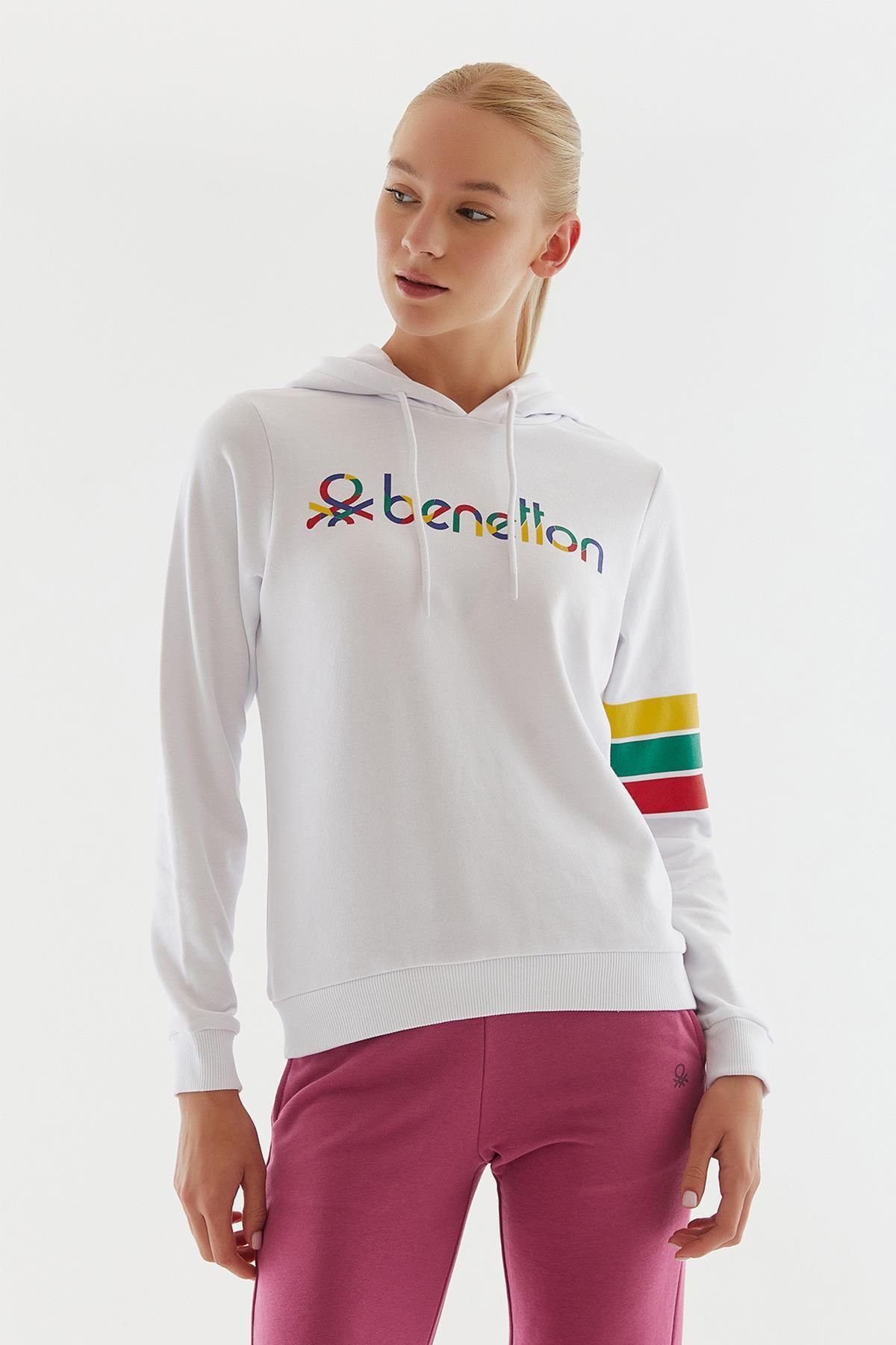 United Colors of Benetton Kadın Kapüşonlu Sweatshirt Bnt-w20694