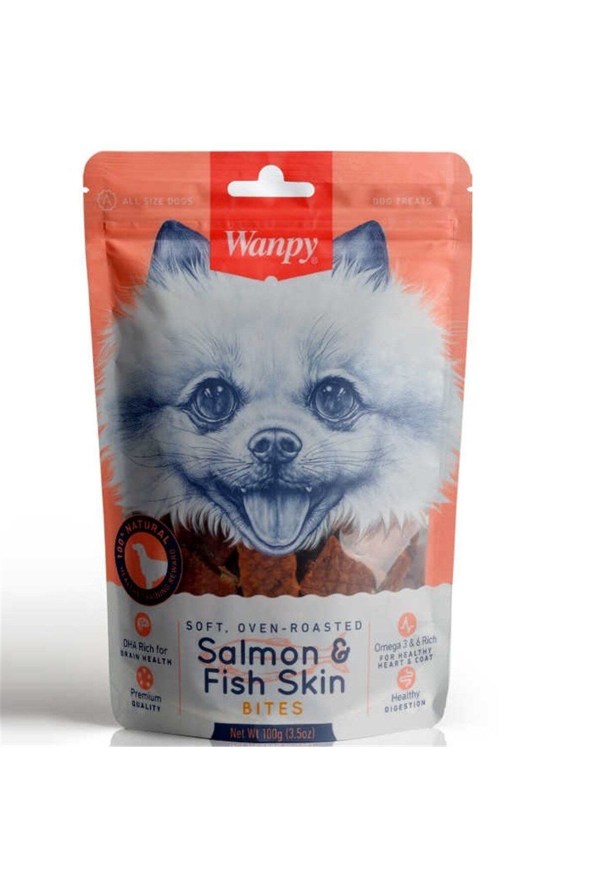 Wanpy Yumuşak Somon Ve Balık Derisi Köpek Ödülü 100gr