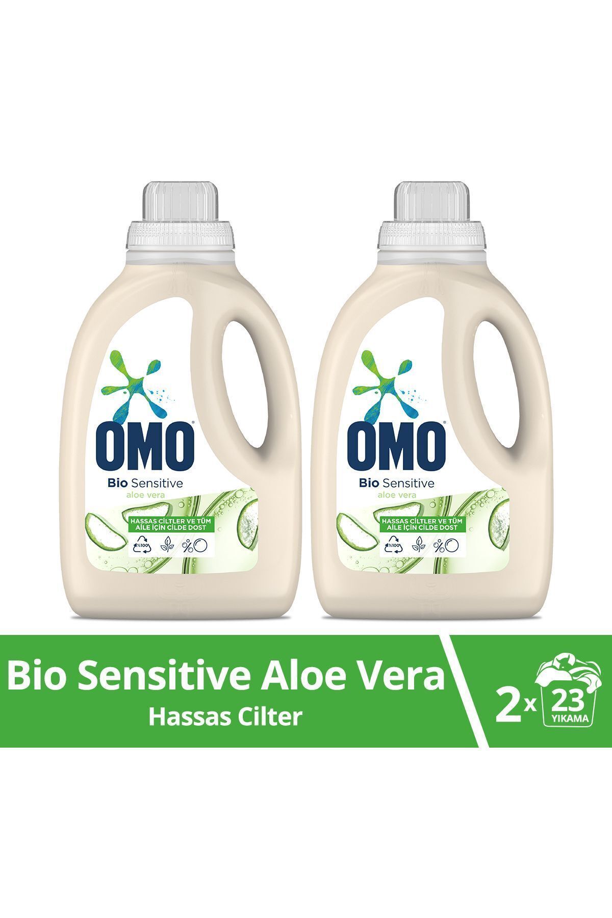 Omo Bio Sensitive Sıvı Çamaşır Deterjanı Hipoalerjenik 1500 ml X2 Adet