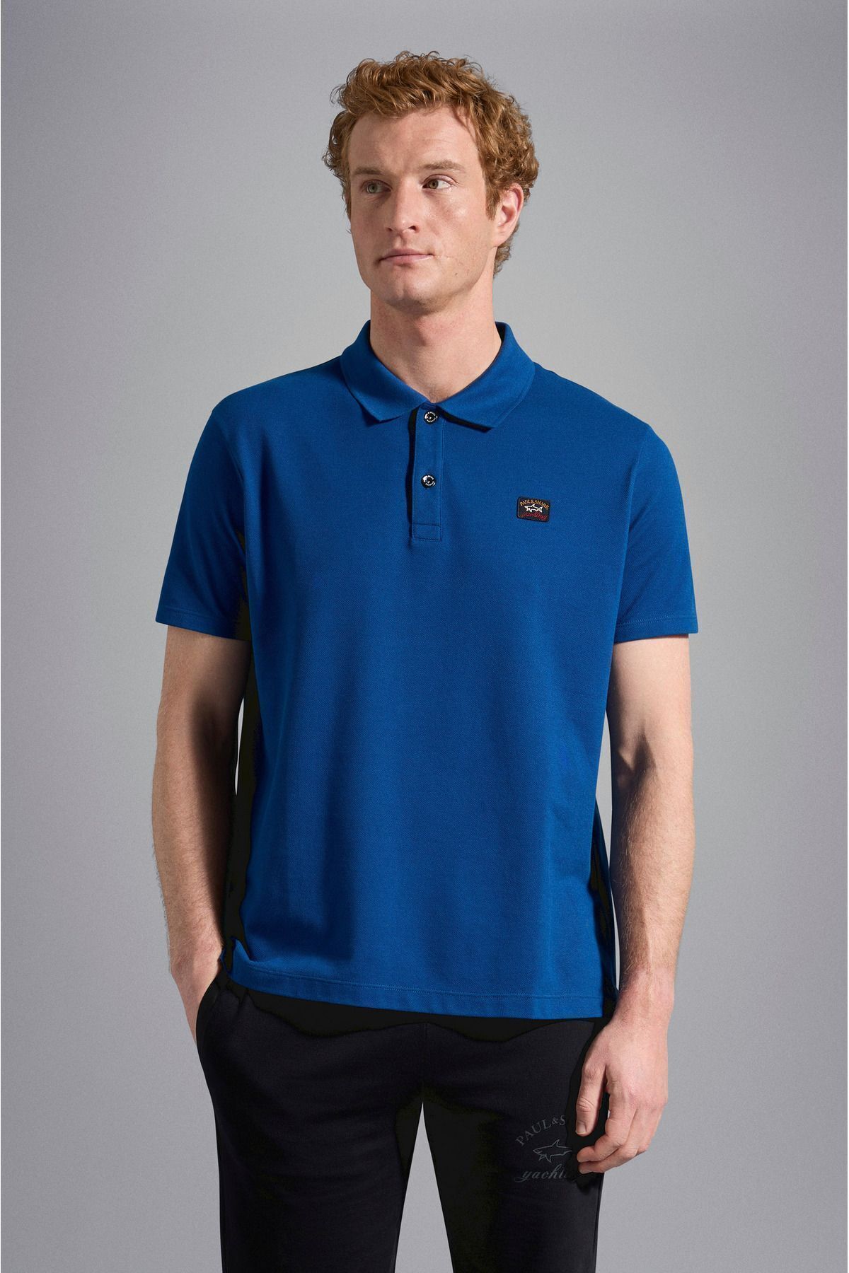 Paul&Shark Erkek Logolu Basic Regular Fit Kısa Kollu Mavi1 Polo Yaka T-Shirt