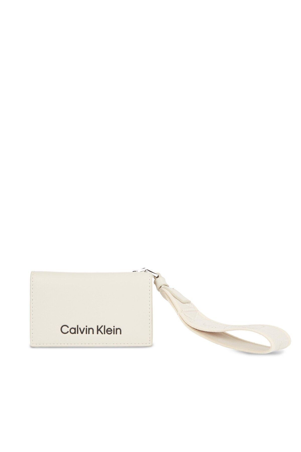 Calvin Klein Kadın Marka Logolu Deri Günlük Kullanım Gri Cüzdan K60K611689-PC4