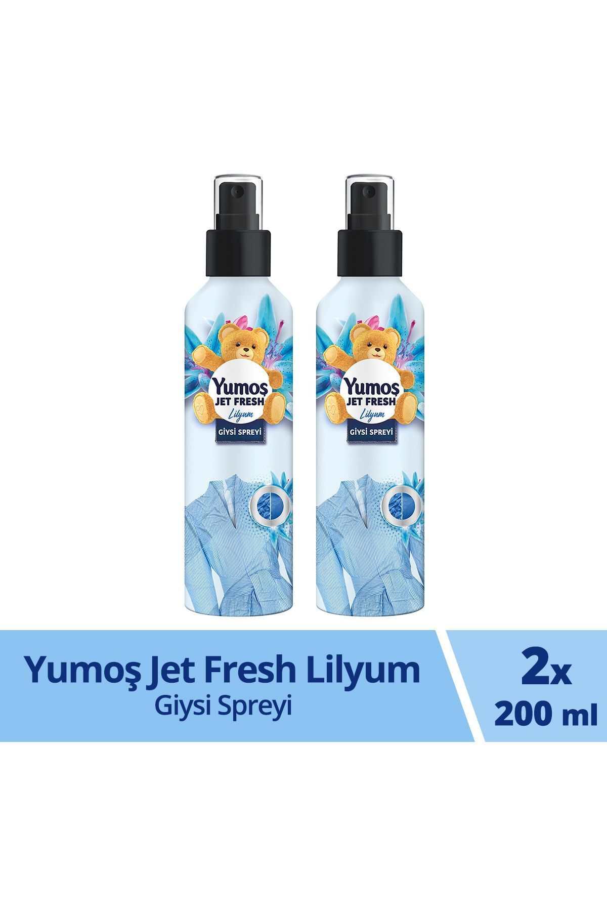 Yumoş Jet Fresh Giysi Spreyi Lilyum 200 ml 2 Adet
