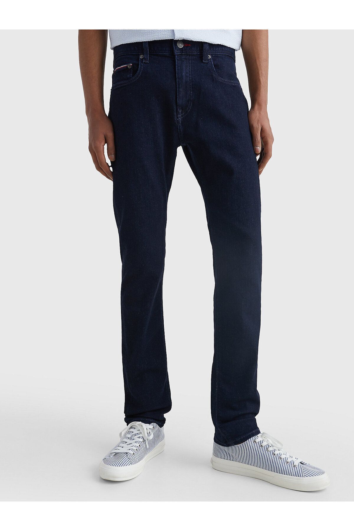 Tommy Hilfiger Erkek Denim Normal Belli Düz Model Günlük Kullanım Mavi Jeans MW0MW15600-1AW