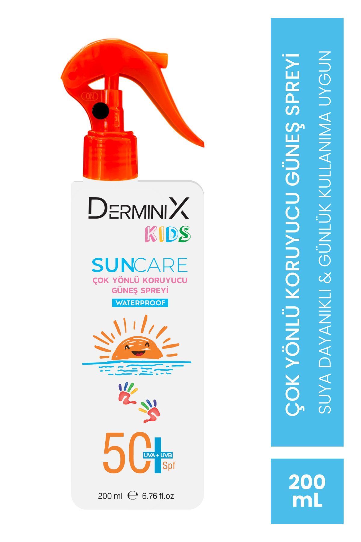 Derminix Kids Suya Dayanıklı Çocuk Güneş Kremi SPF50 UVA+UVB 200ml