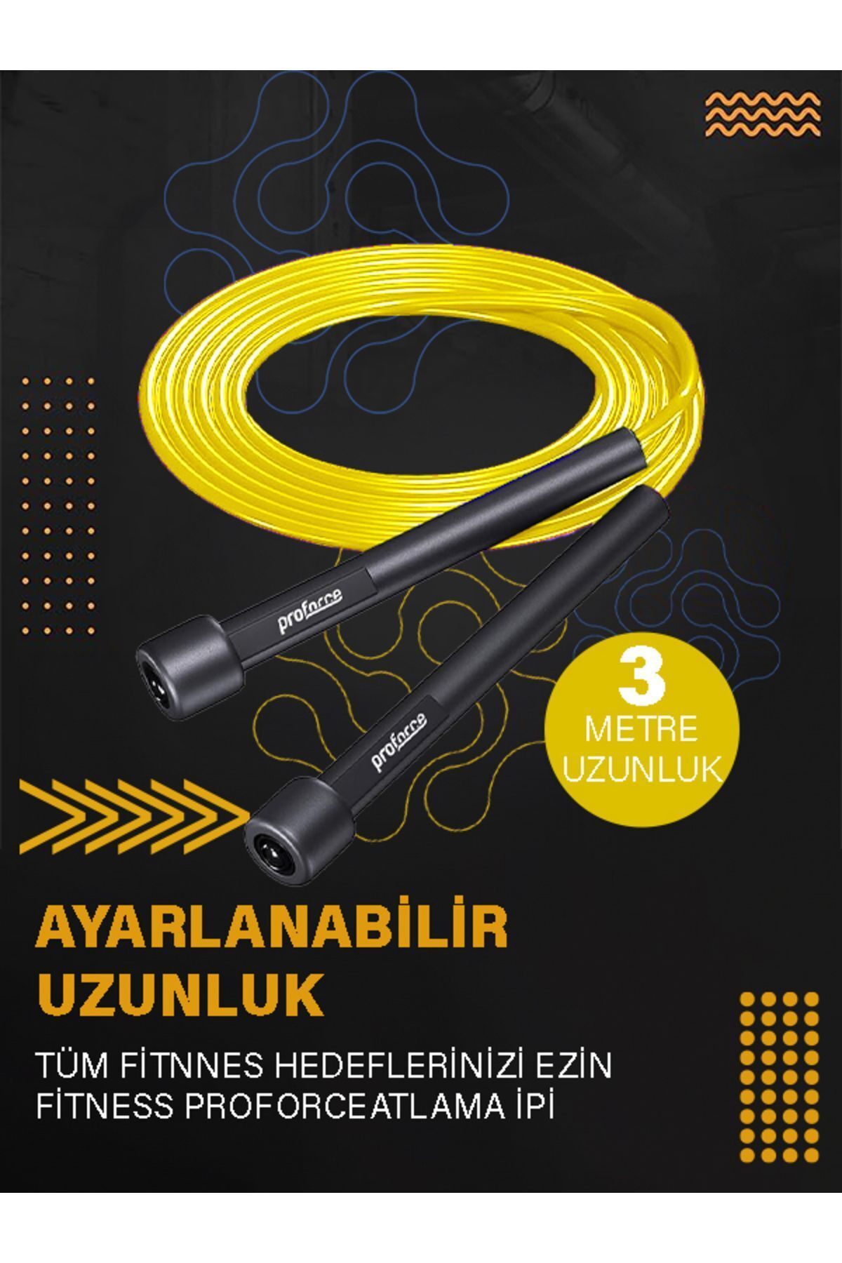 Proforce Sarı Atlama Ipi Atp-3000