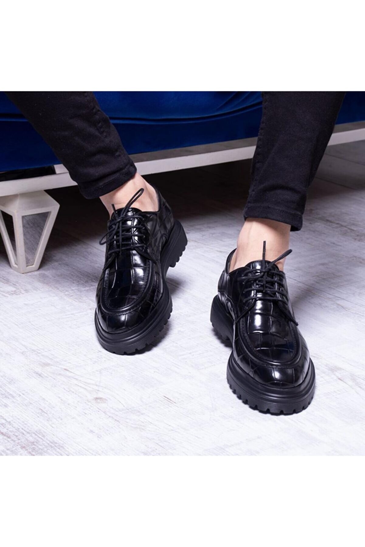 İBAY Erkek Siyah Hakiki Deri Klasik Ayakkabı