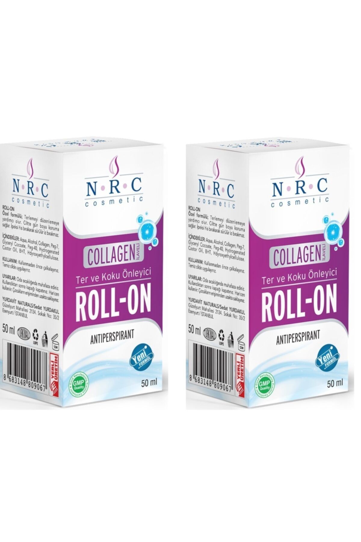 NRC Ter Ve Koku Önleyici Collagen Ilaveli Antiperspırant Roll-on 50 ml X2 Kutu