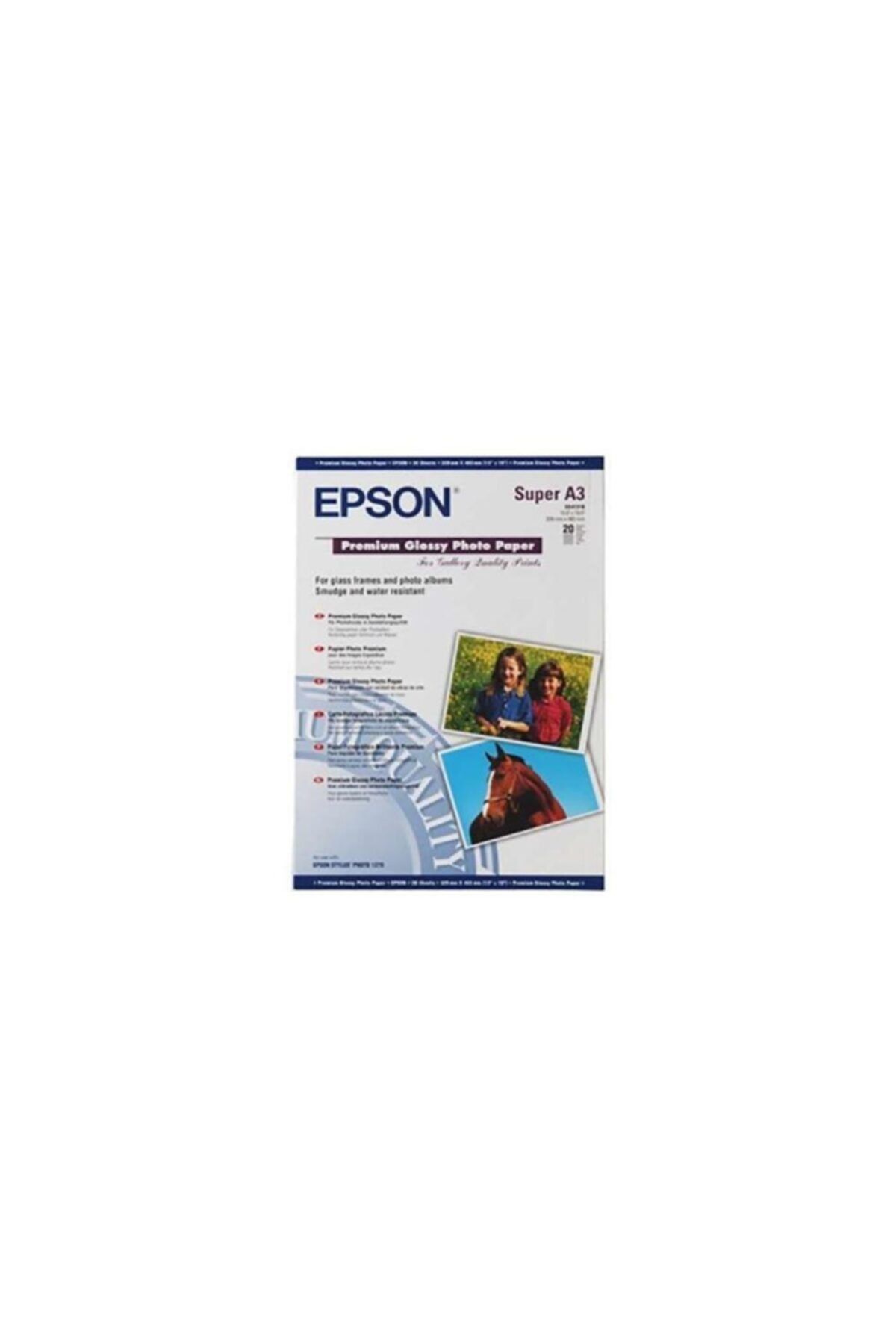 Epson A3+ 250 Gram 20'li Premium Glossy Fotoğraf Kağıdı S041316