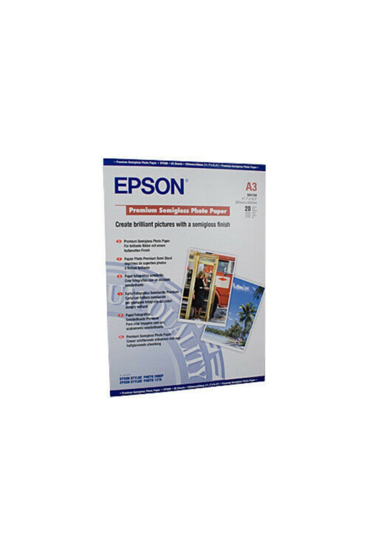 Epson A3 251 Gram 20'li Premium Semigloss Fotoğraf Kağıdı S041334