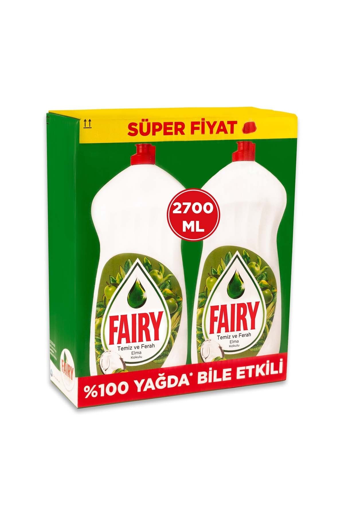 Fairy Sıvı Bulaşık Deterjanı Elma Kokulu Fırsat Paketi 2700 ml ( 2 X 1350 Ml)