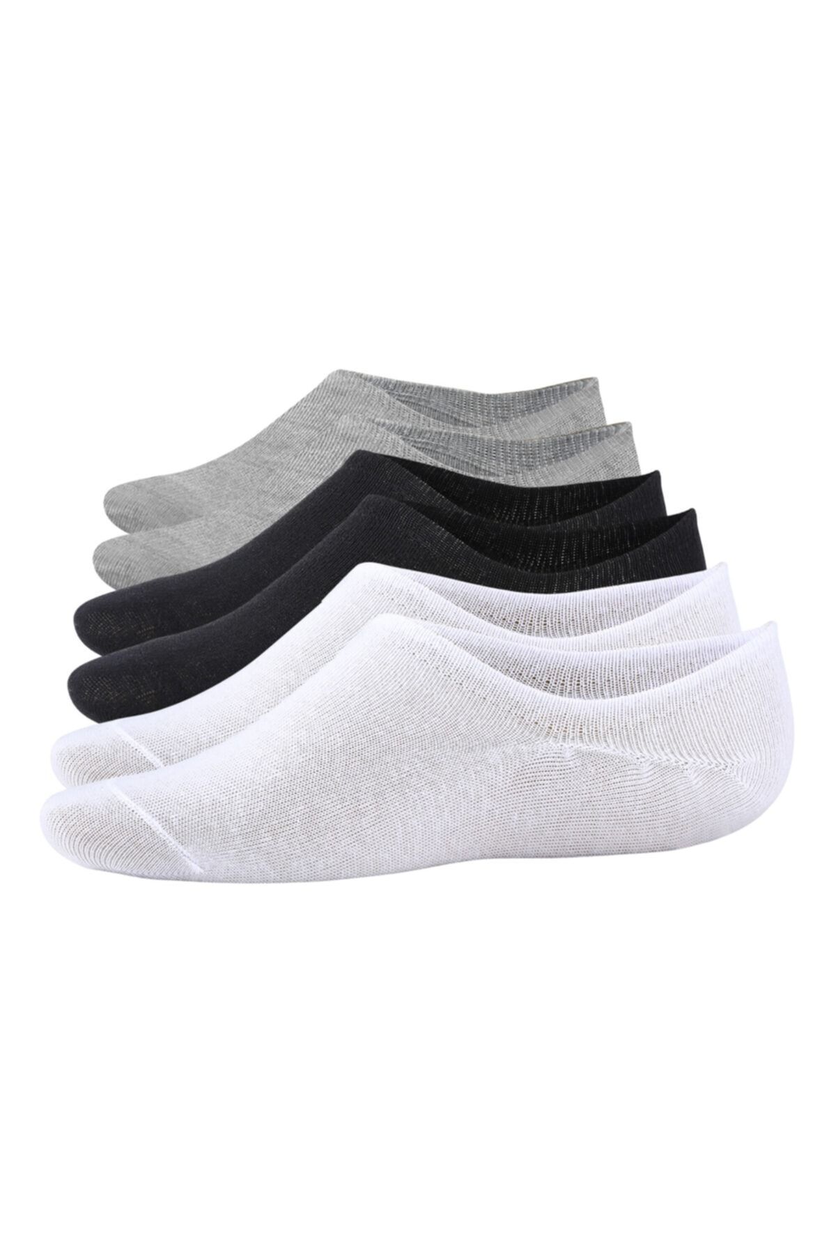 Bolero Unisex 6’lı Pamuklu Sneakers Çorap Siyah – Beyaz – Gri