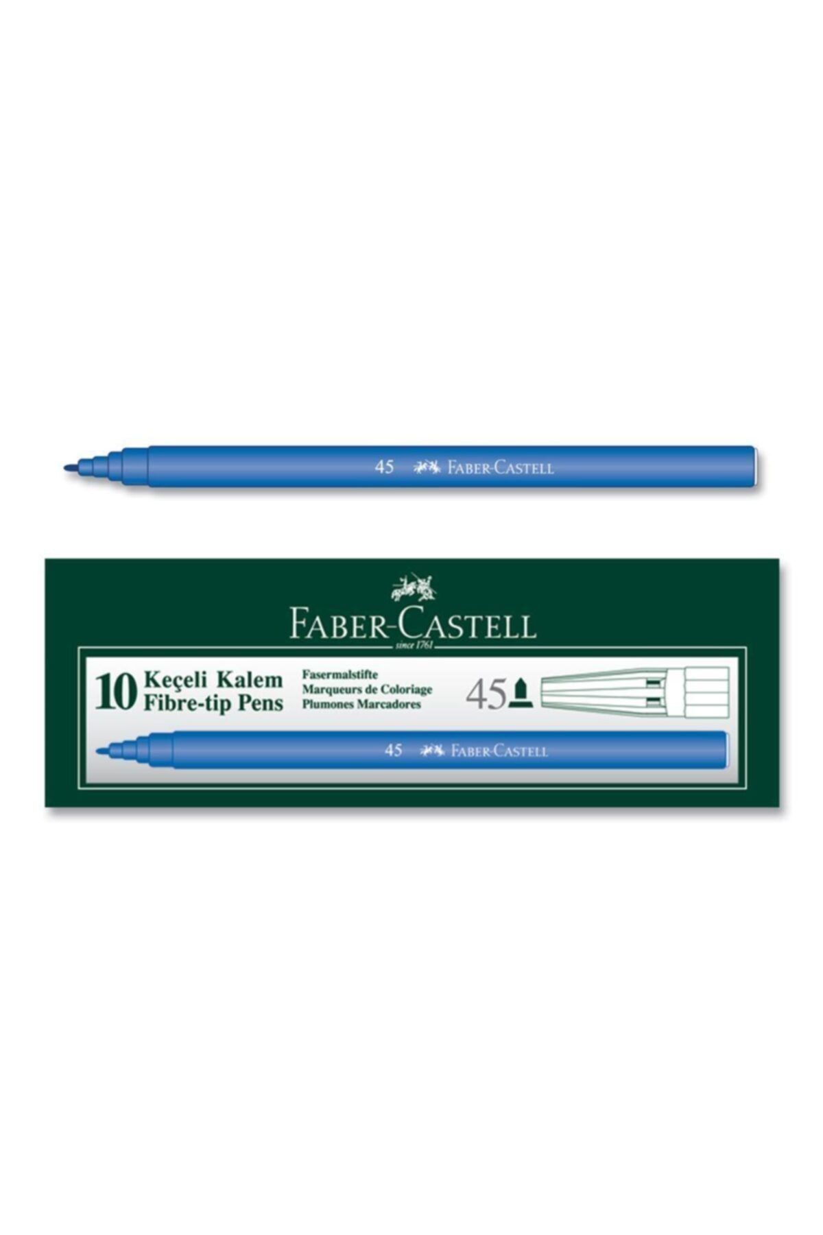 Faber Castell FABER-CASTELL KEÇELİ  KALEM, MAVİ 10'LU PAKET