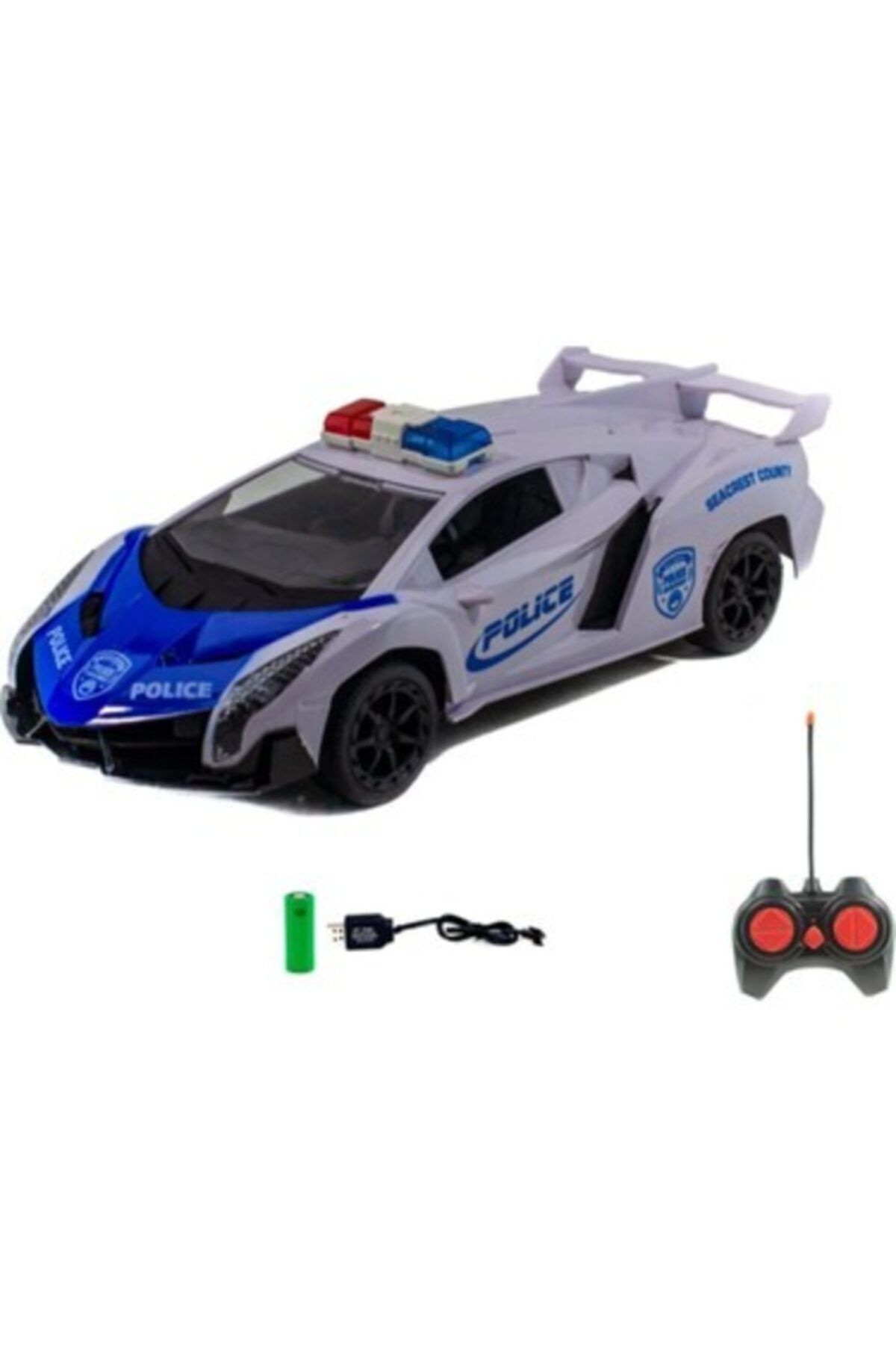 can oyuncak Uzaktan Kumandalı Şarjlı Işıklı Polis Arabası