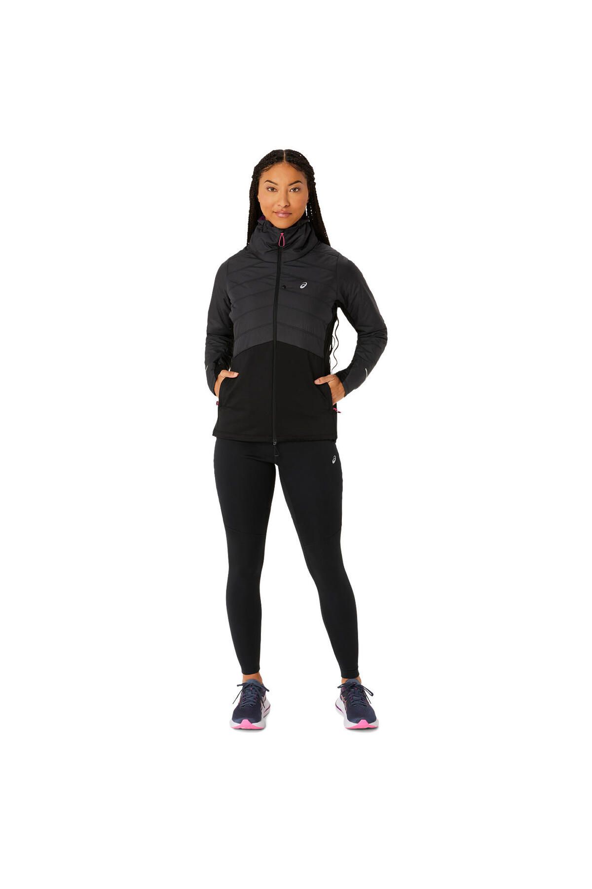 Asics Winter Run Jacket Kadın Siyah Ceket 2012C855-001