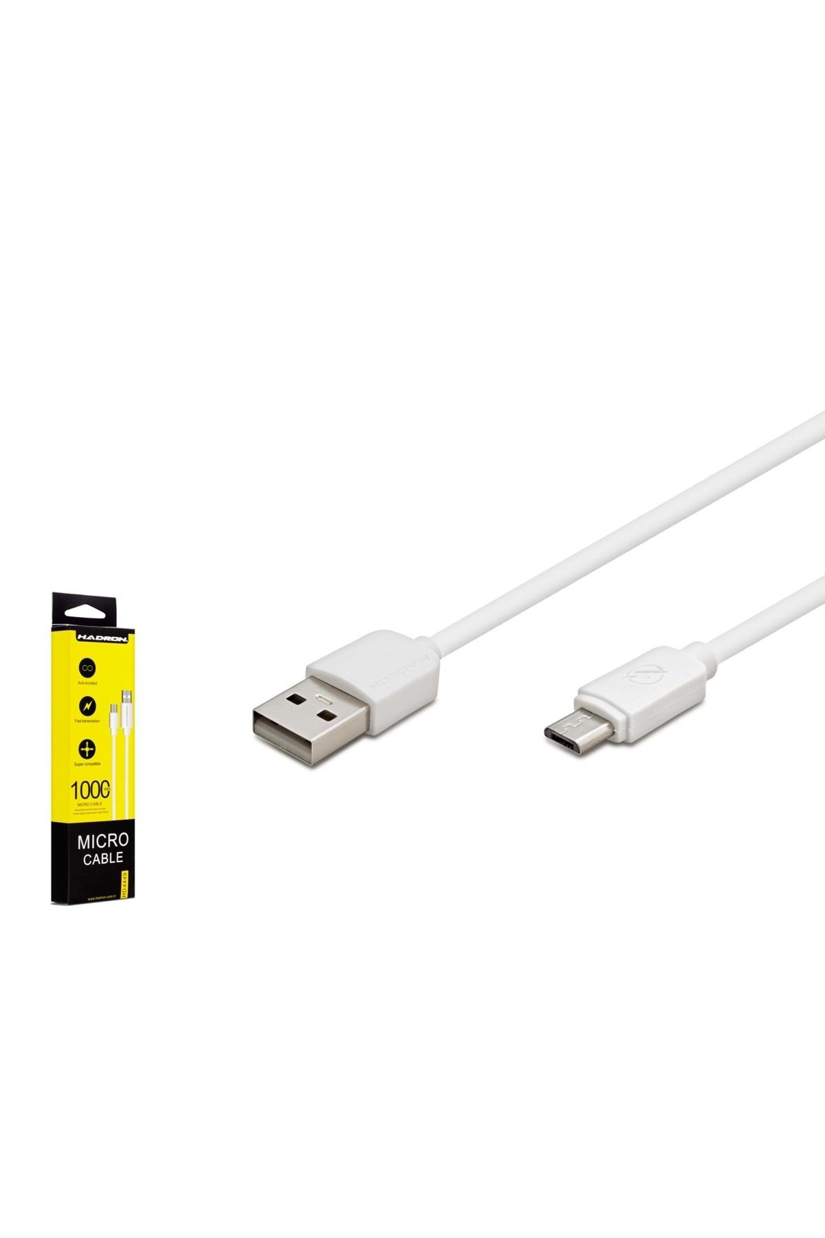 HADRON Hd4449 Usb To Mıcro Usb Kablo 1mt Kutulu Beyaz