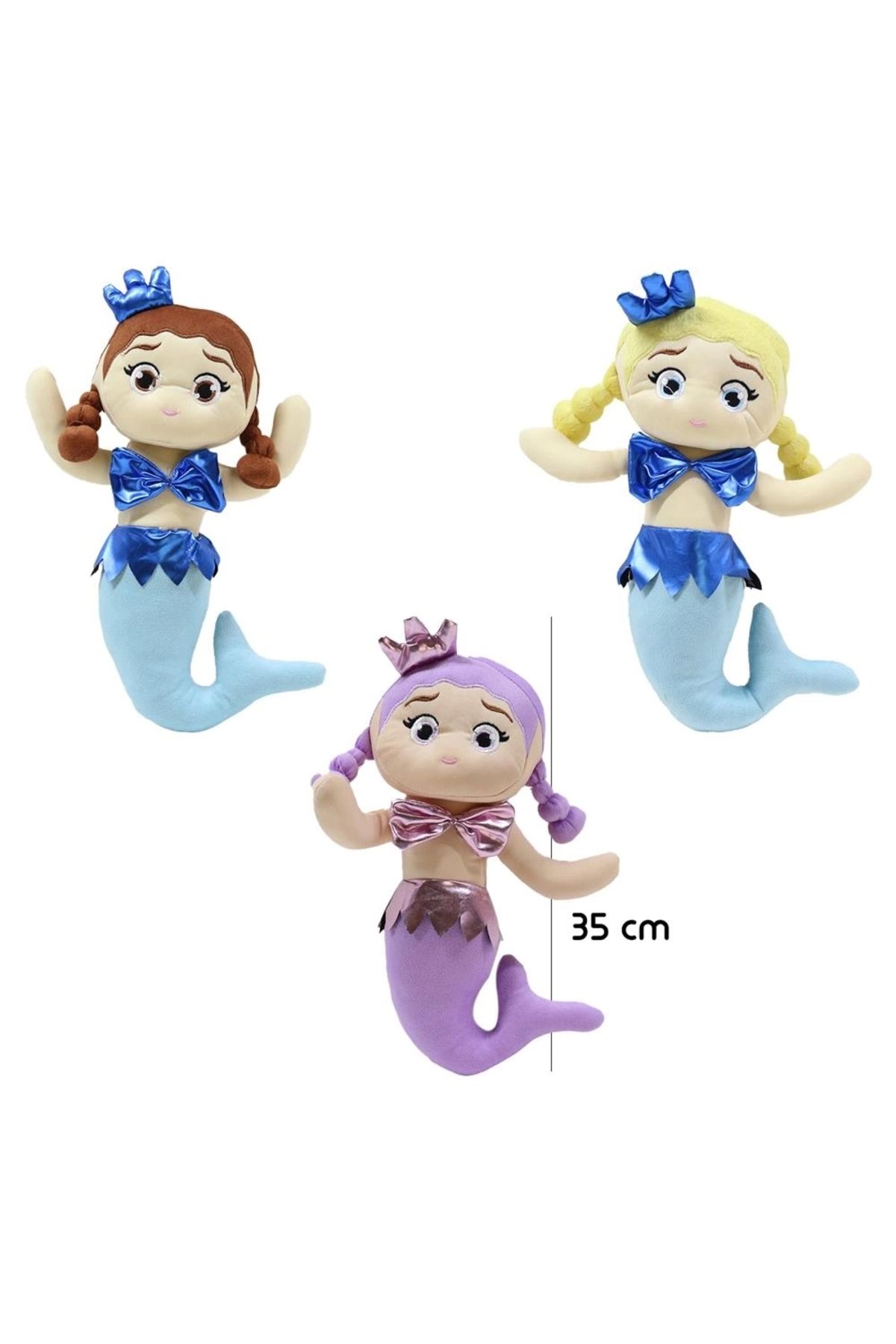 alisverisdevi 03016 Prenses Deniz Kızı Peluş Oyuncak 35 cm