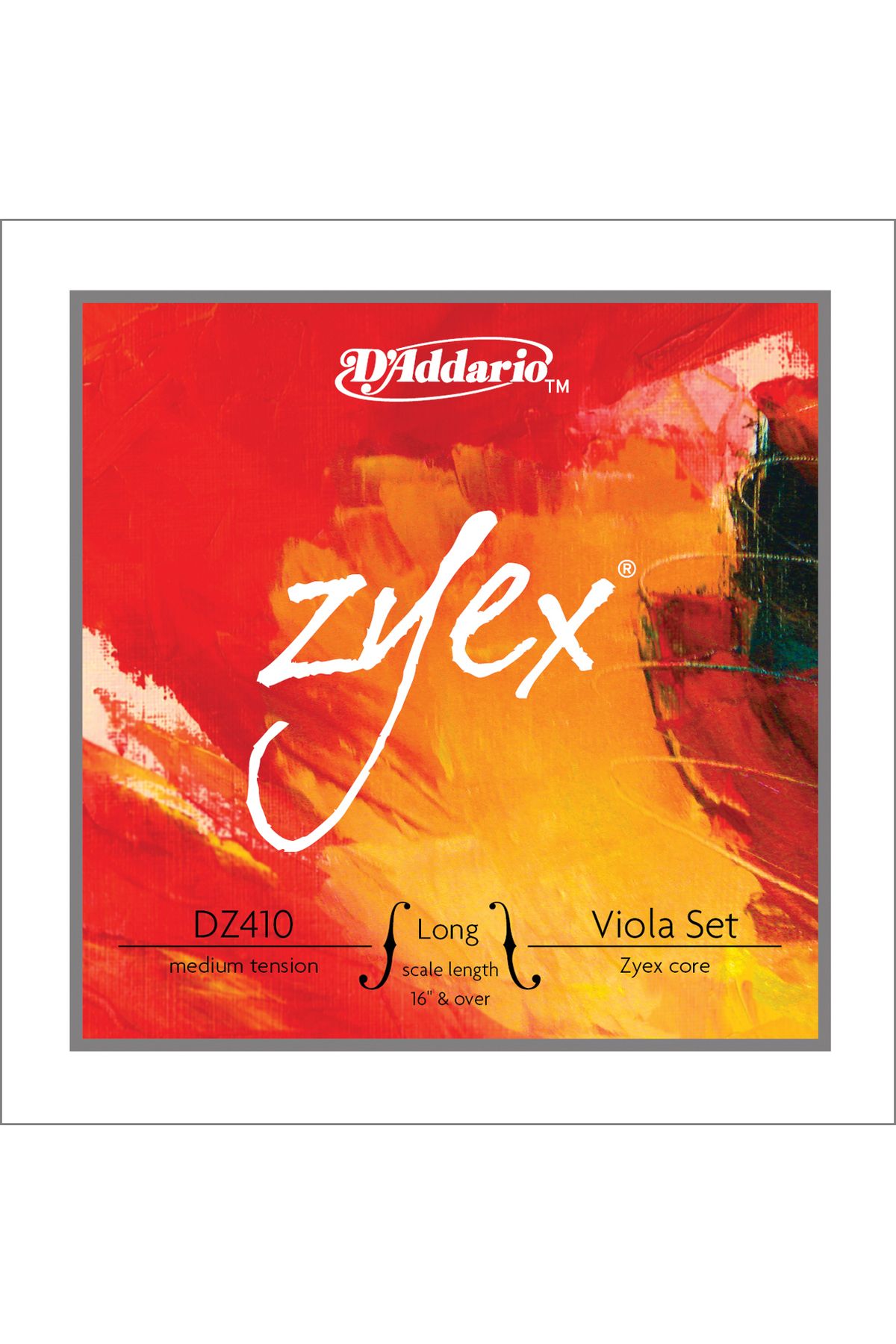 D'Addario Dz410lm Viola Tel Set, Zyex, Long Scale, Medıum Tensıon Vıola Teli