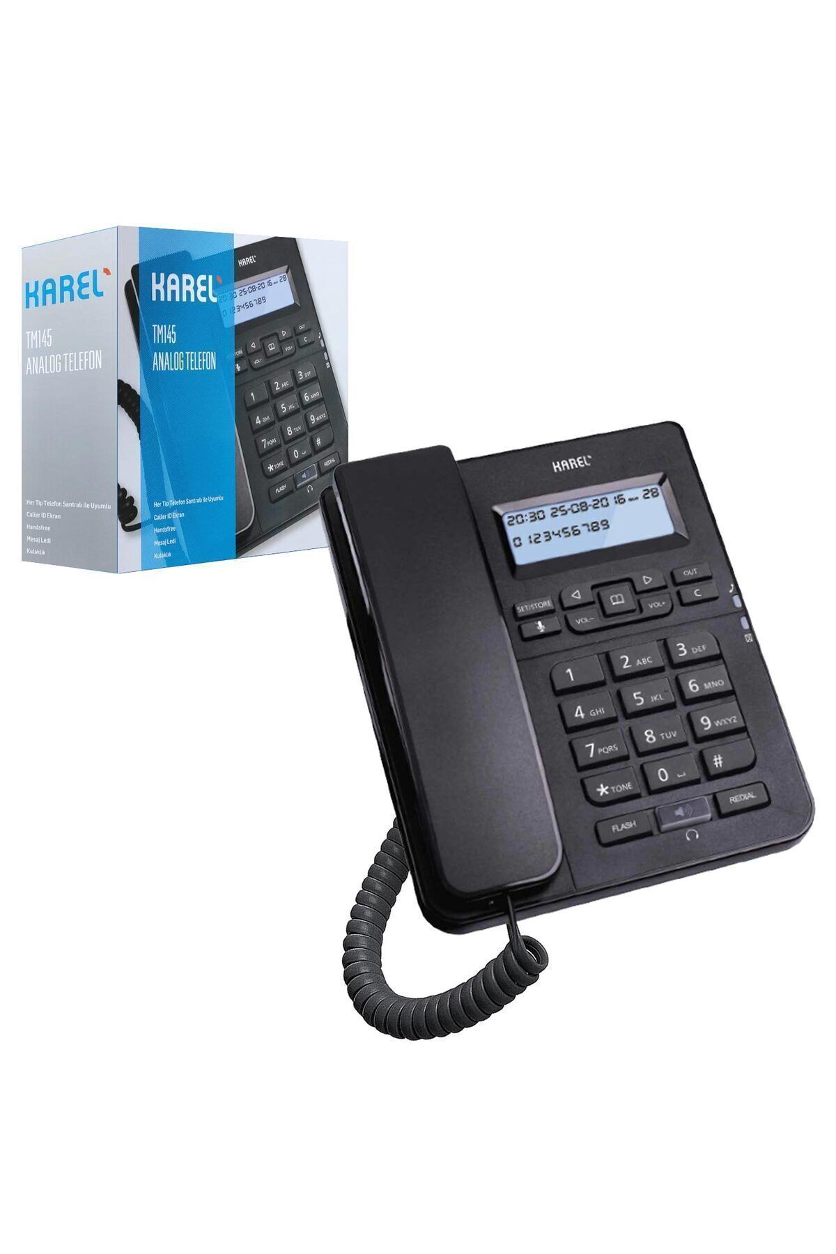 KAREL TM-145  Masa Telefonu Dijital Siyah
