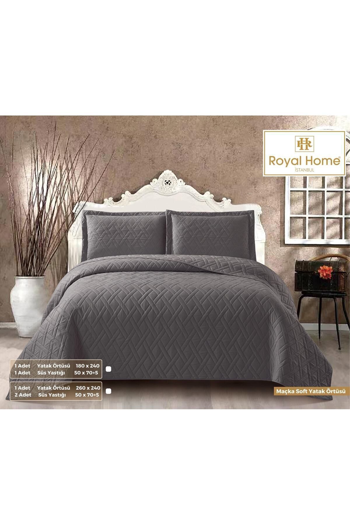 Royal Home Maçka Soft Çift Kişilik 3 Parça Yatak Örtüsü Seti