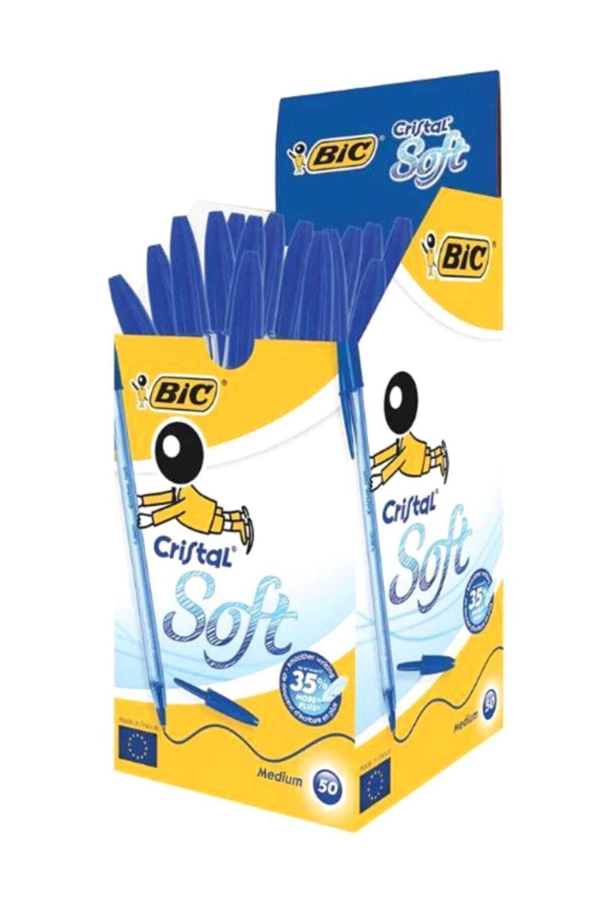 Bic Crystal Soft Tükenmez Kalem Mavi 50`li Kutu