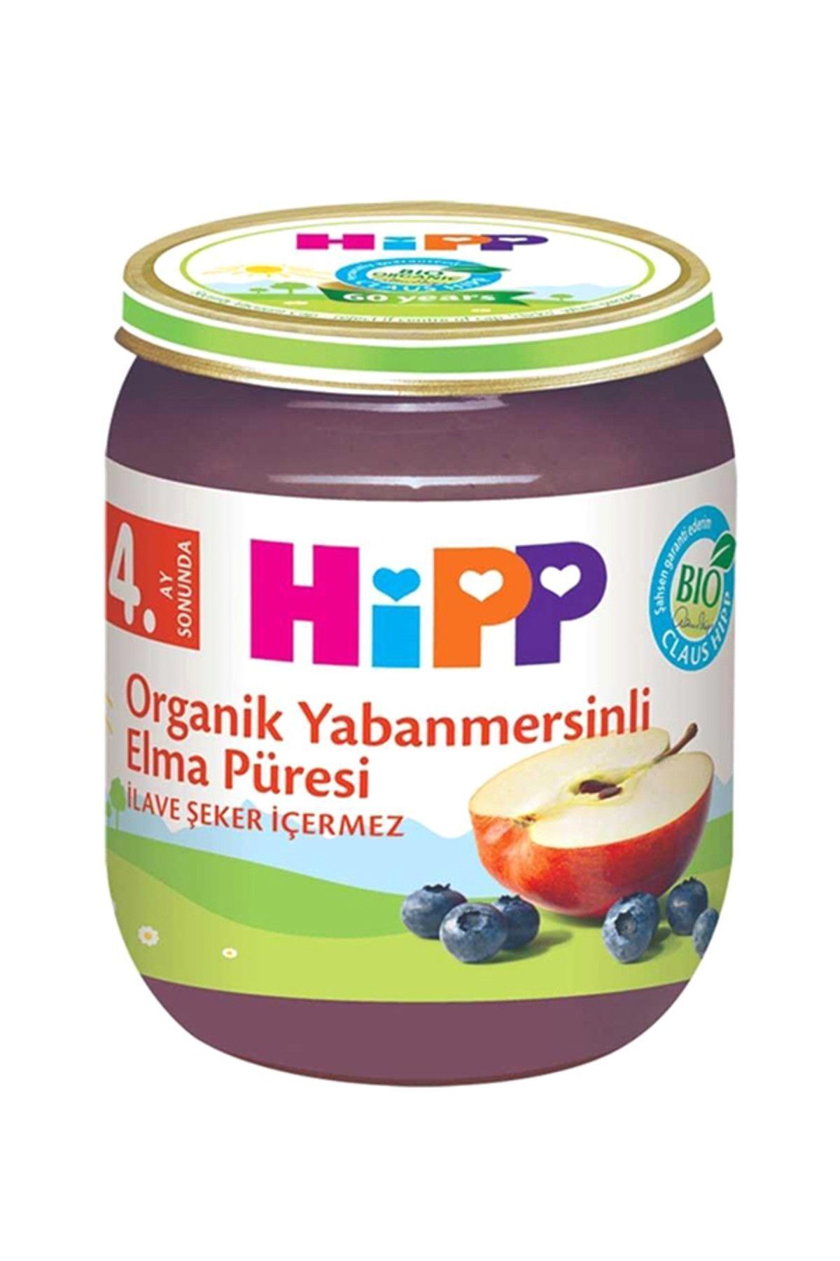 Hipp Organik Yaban mersinli Elma Püresı 125 gr