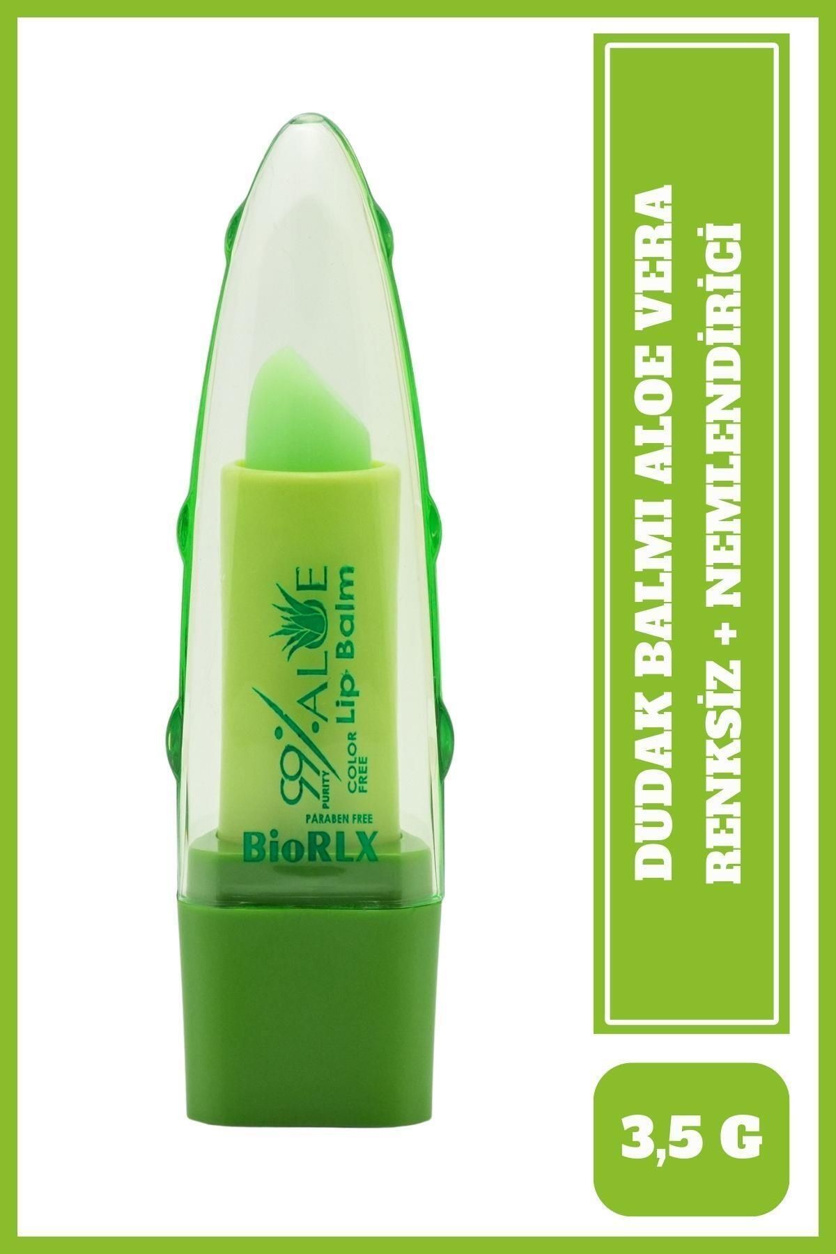 BioRLX %99 Aloe Vera Dudak Balmı Renksiz Dudak Bakım 3,5 G