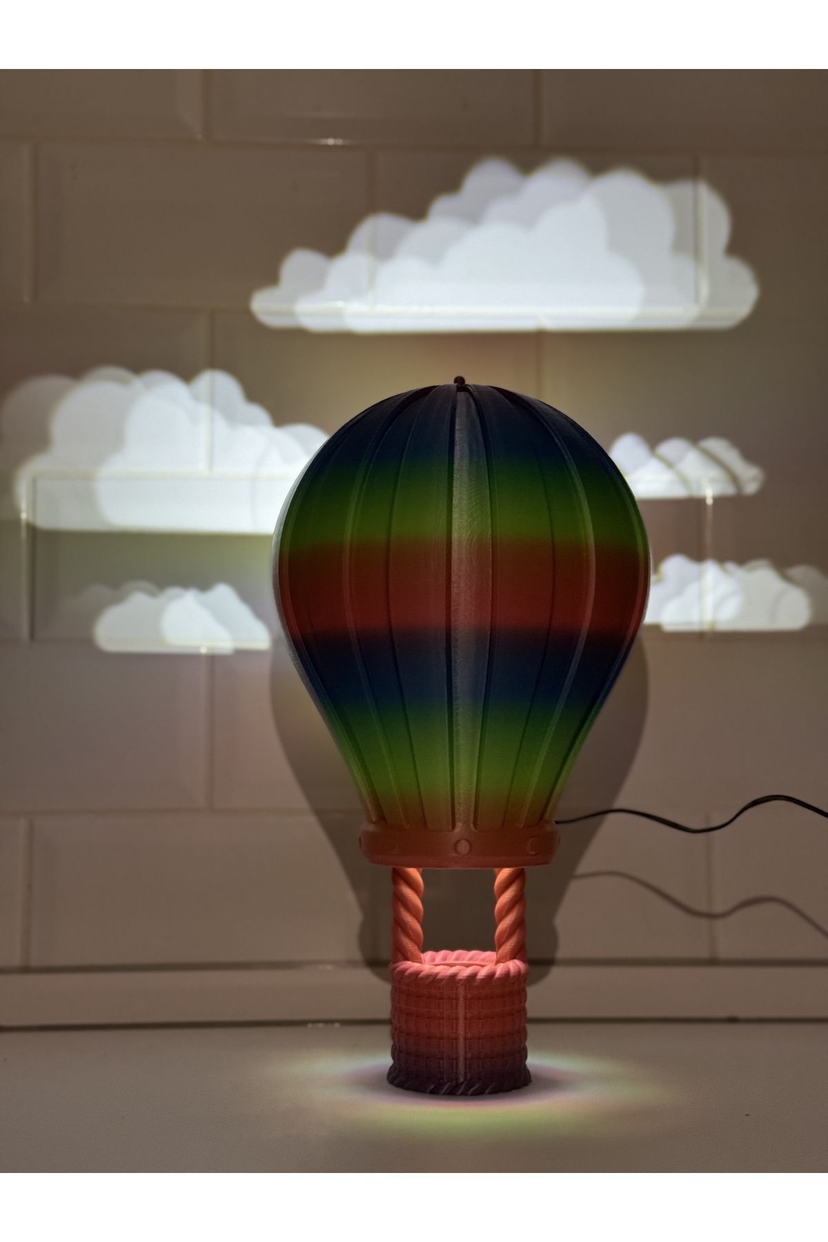 Butik Sıcak Hava Balonu 3D Model Gece Lambası