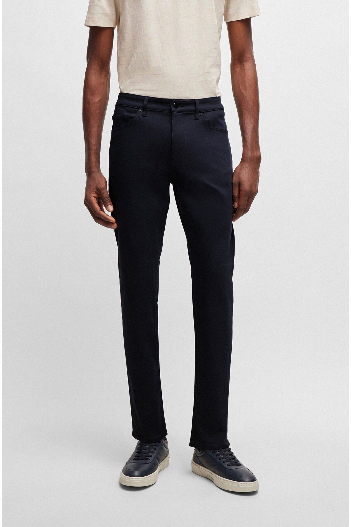BOSS Erkek Denim Normal Belli Düz Model Günlük Kullanım Lacivert Jeans 50508425-415