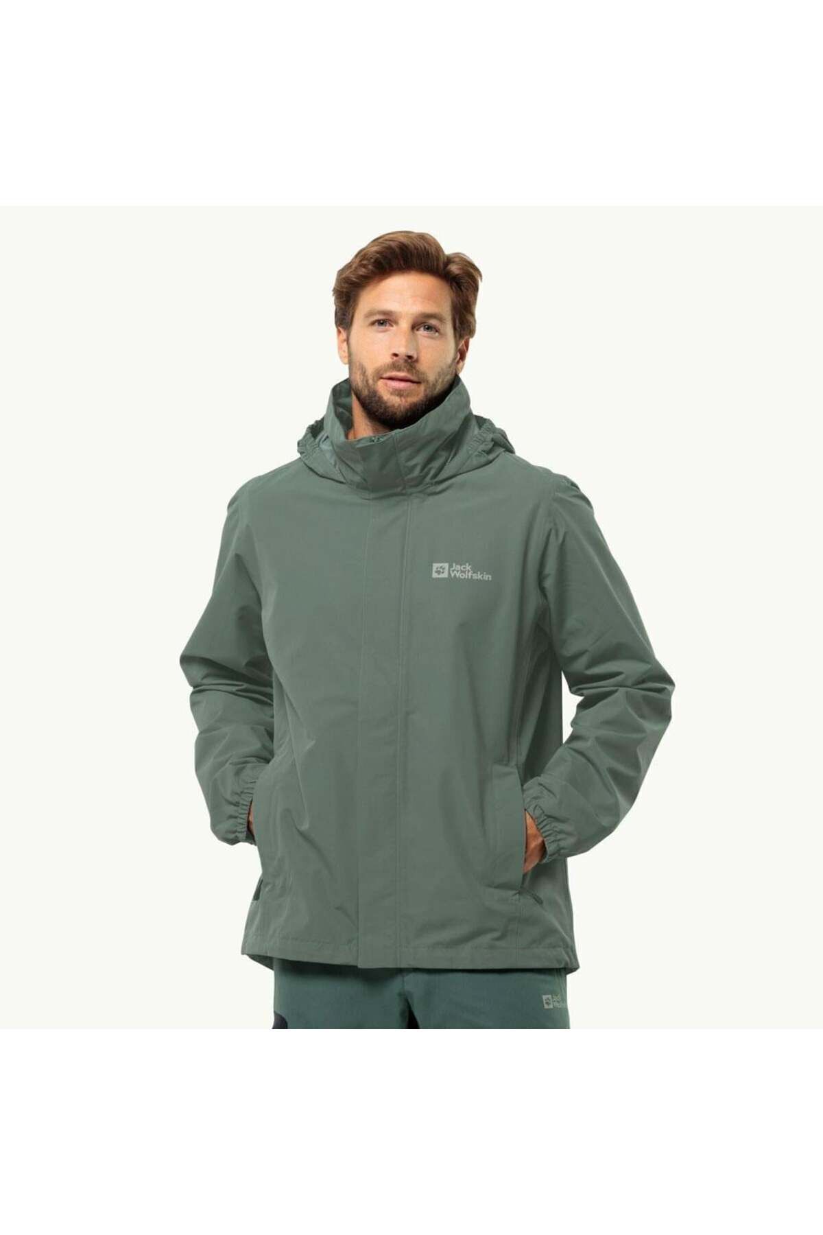 Jack Wolfskin Stormy Poınt 2l Jkt M Erkek Yeşil Ceket 1111142-4311