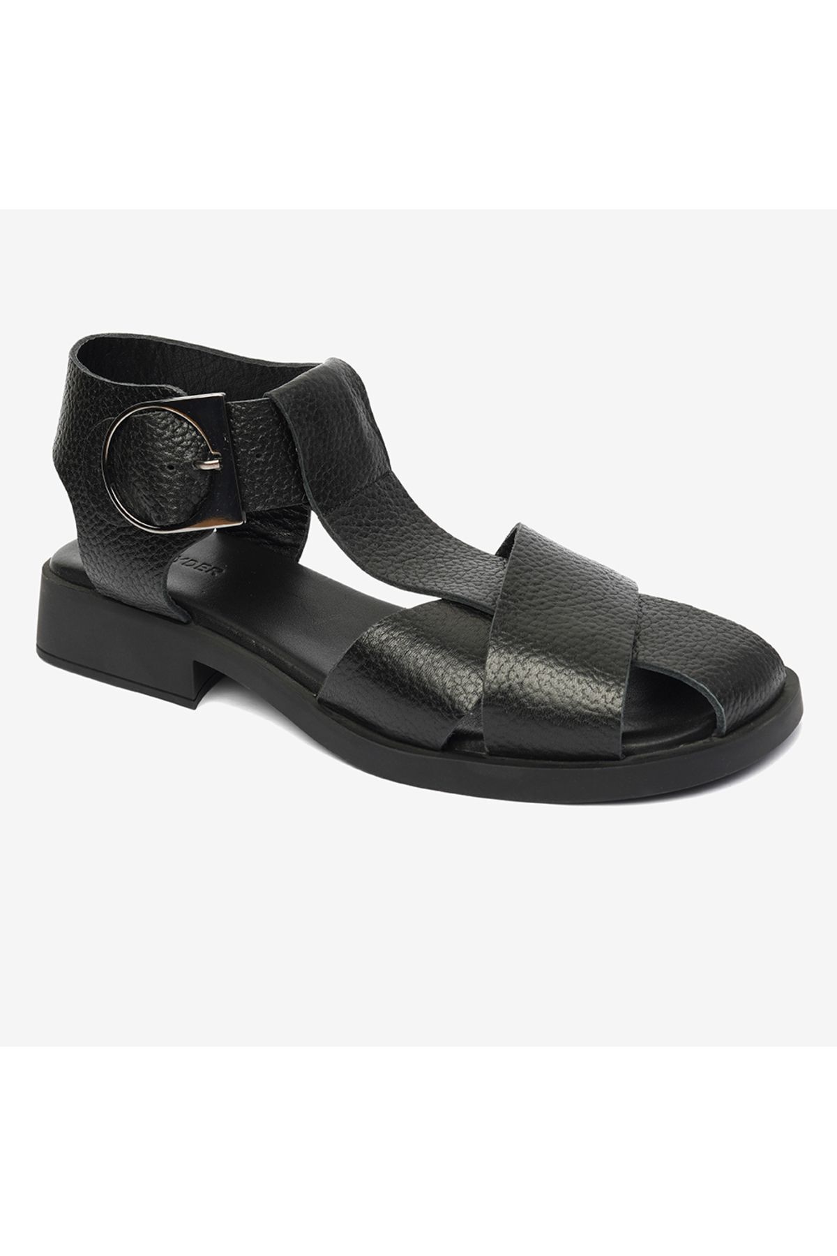 Greyder Kadın Siyah Hakiki Deri Sandalet 4y2as59013