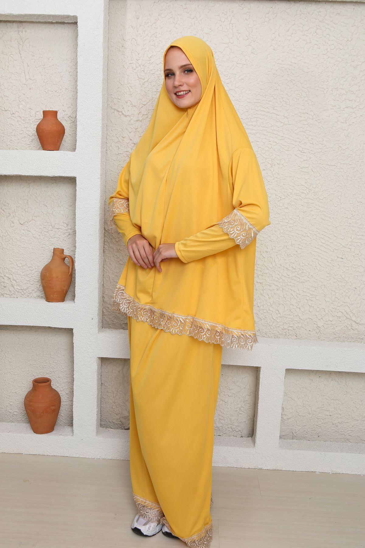 Kutay Collection Çift Parça Kadın Yazlık Namaz Elbisesi
