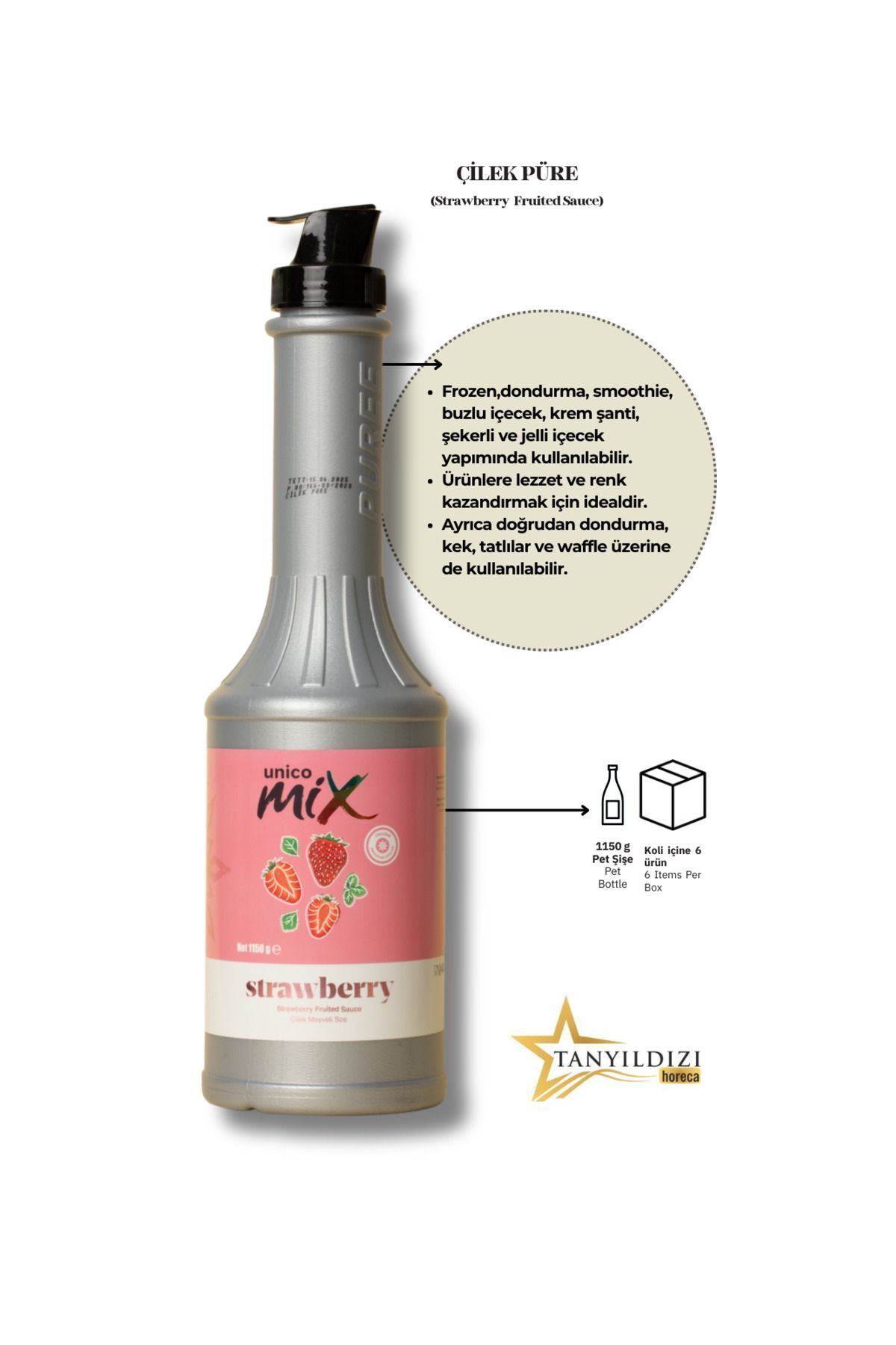 Unicomix ÇİLEK PÜRE (1150g)