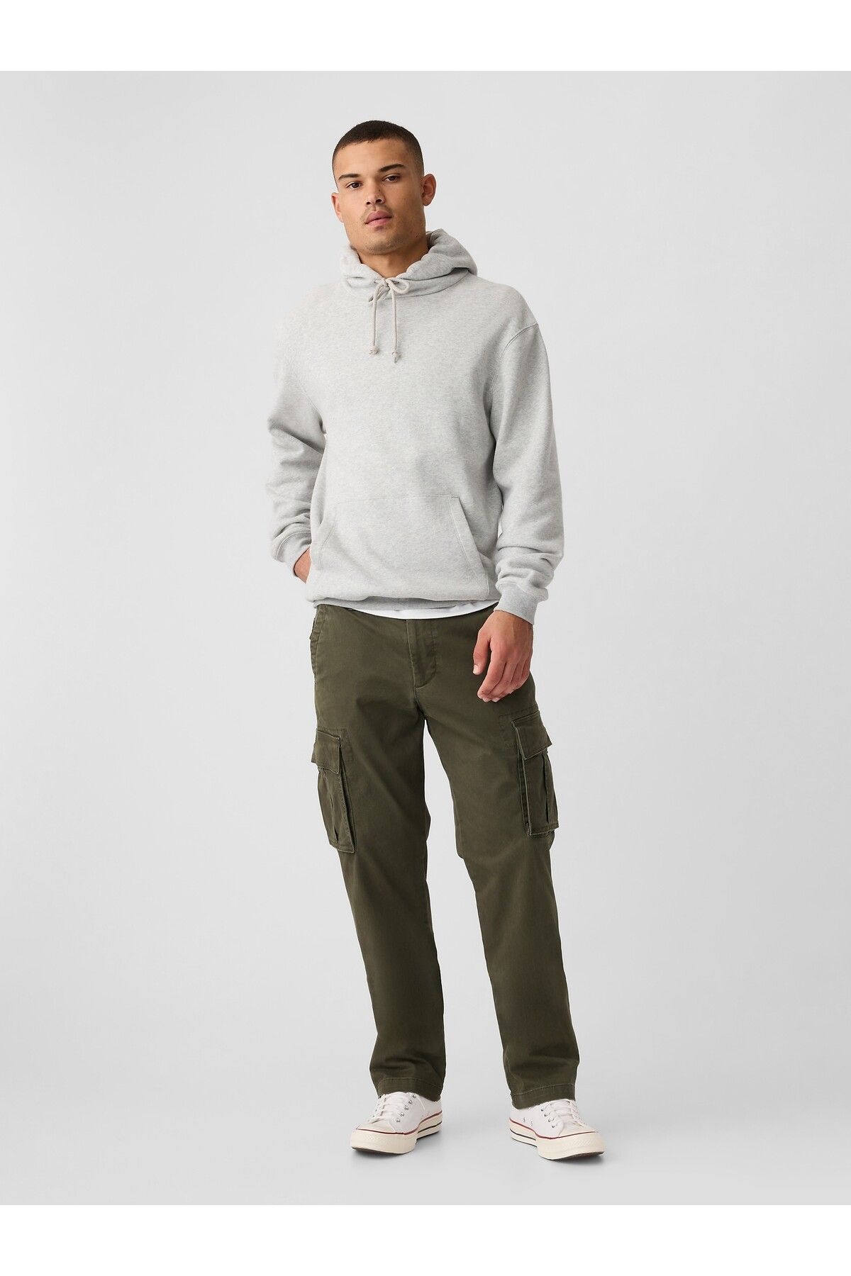 GAP Erkek Haki Gapflex Straight Kargo Washwell™ Pantolon