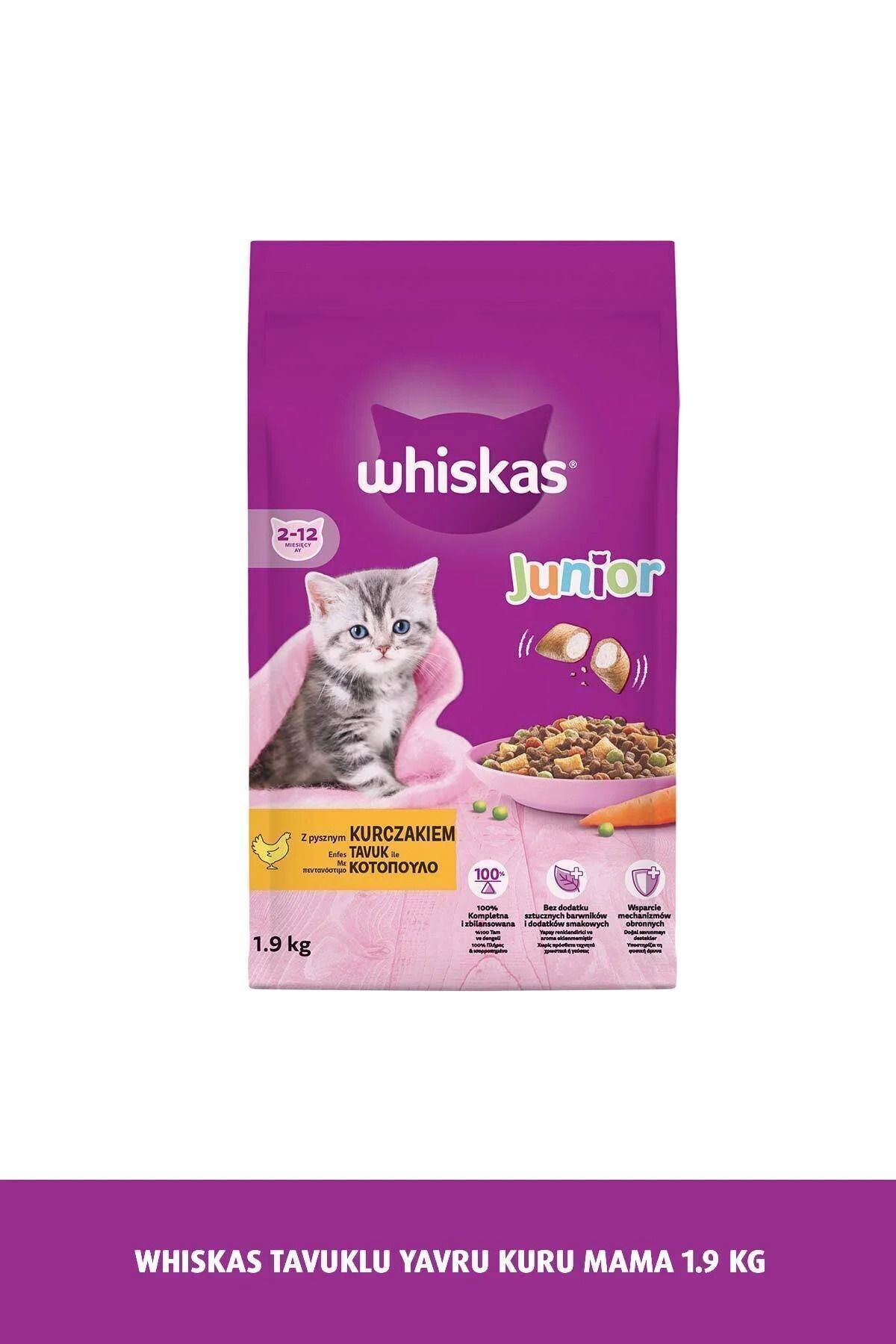 Whiskas Junior Tavuklu 1.9 Kg Yavru Kuru Kedi Maması