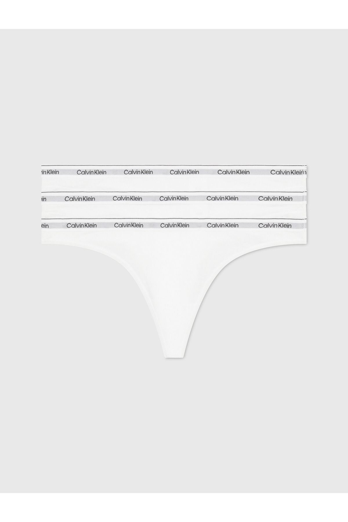 Calvin Klein Kadın Marka Logolu Elastik Bantlı Günlük Kullanıma Uygun White Külot 000qd5209e-100