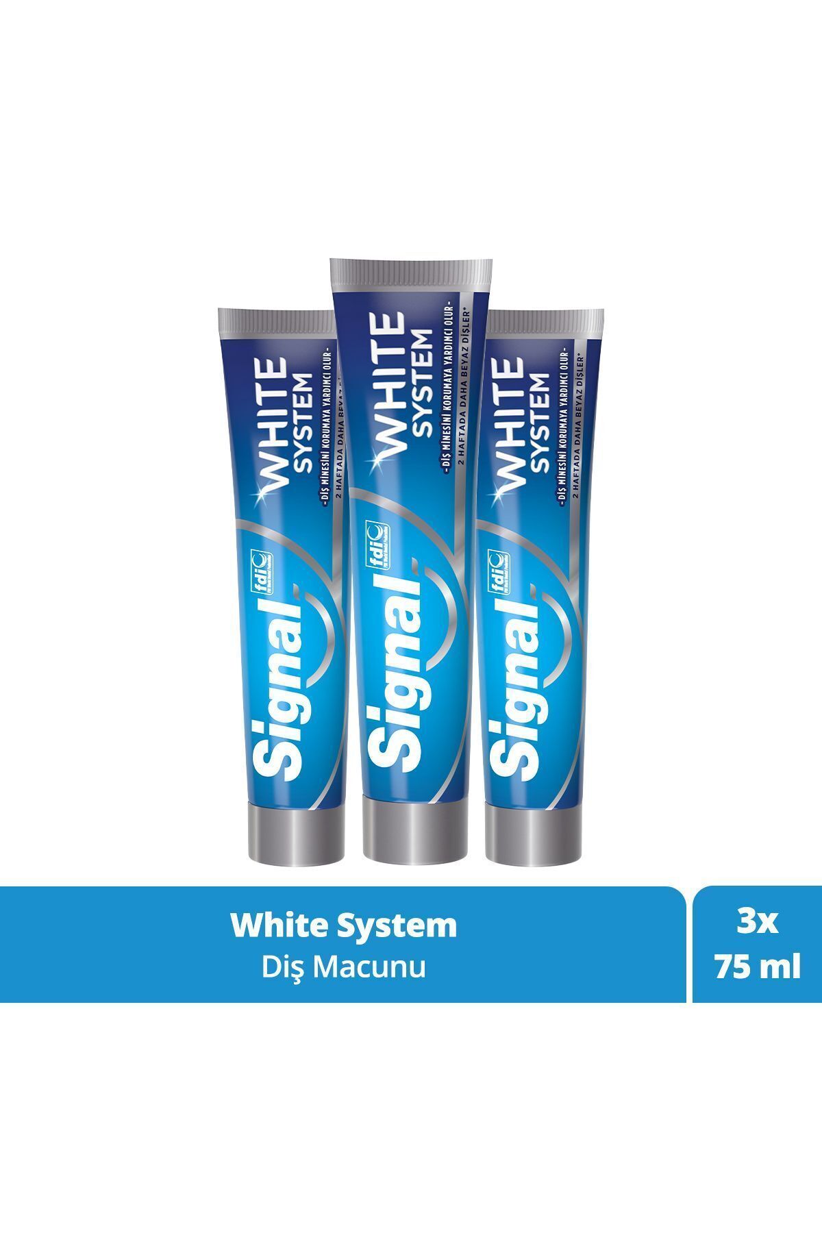 Signal White System Diş Macunu 2 Haftada Daha Beyaz Dişler 75 ml X3 Adet
