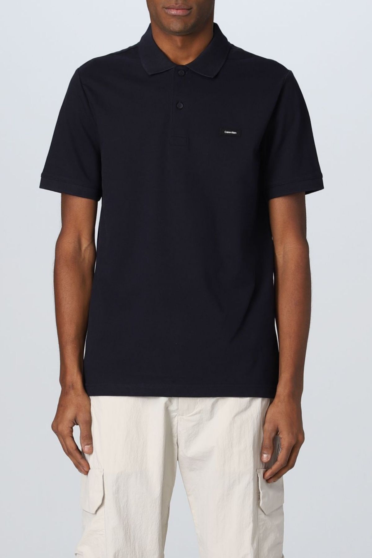 Calvin Klein Erkek Marka Logolu Polo Yakalı Organik Pamuklu Lacivert1 Polo Yaka T-Shirt K10K111196-CHW
