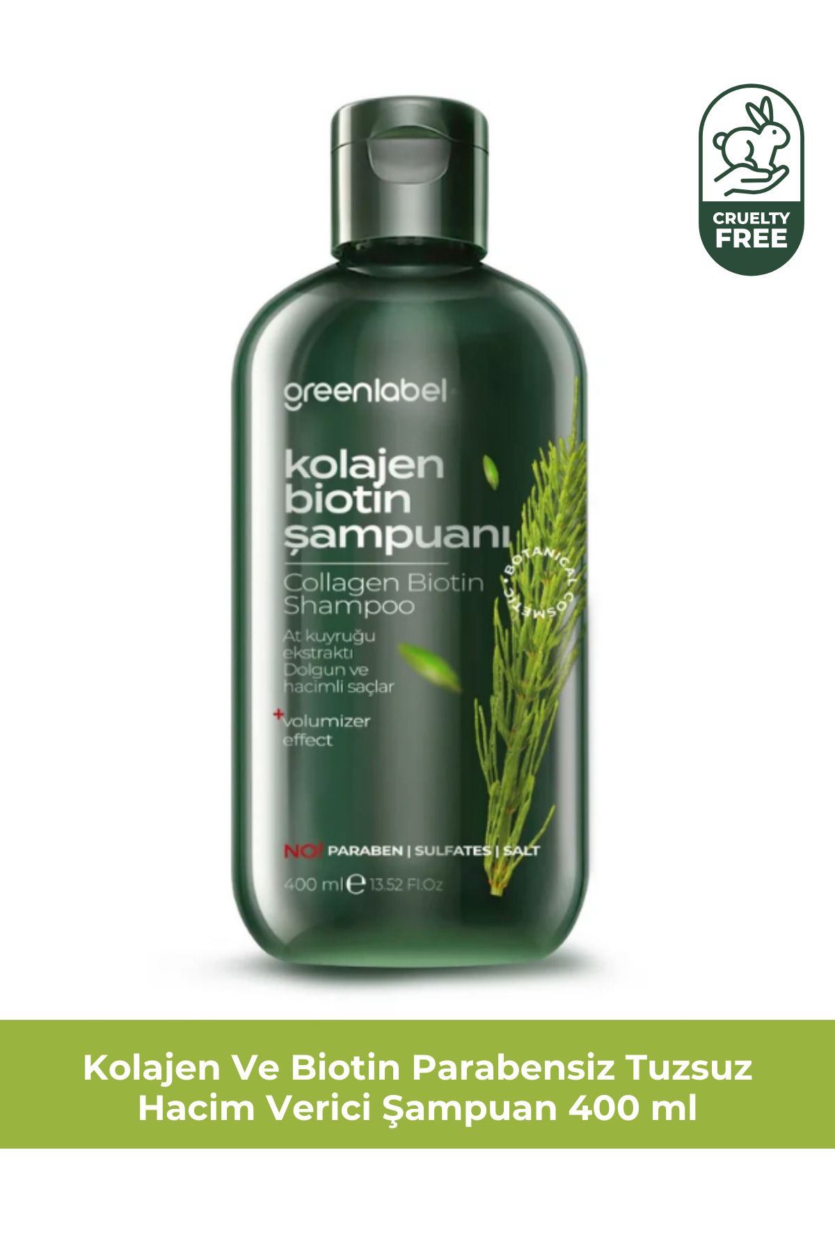 Green Label Greenlabel Kolajen Ve Biotin Parabensiz Hacim Verici Şampuan 400ml