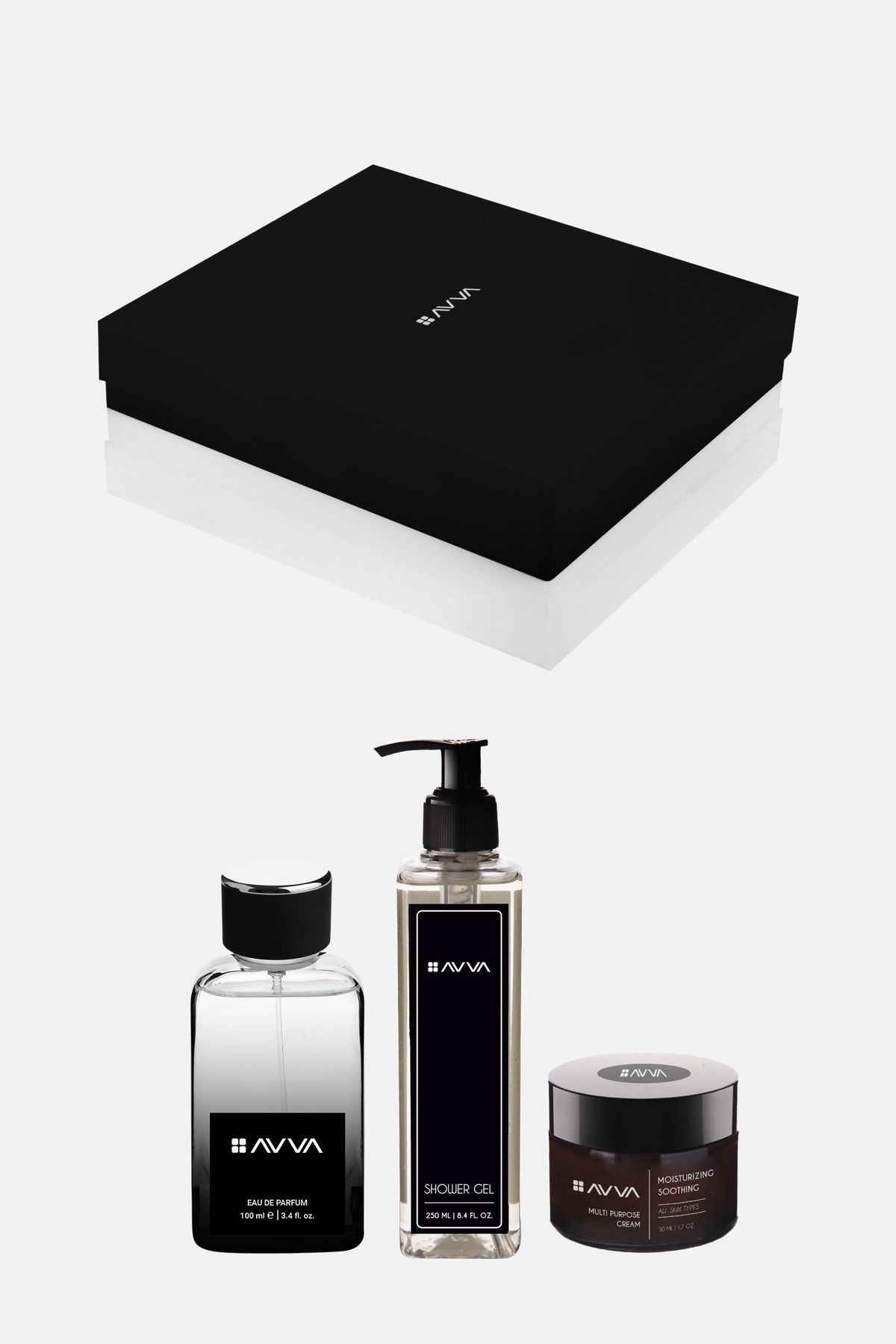 Avva Erkek Siyah Shower Jel-krem-parfüm Seti 100 ml B009113