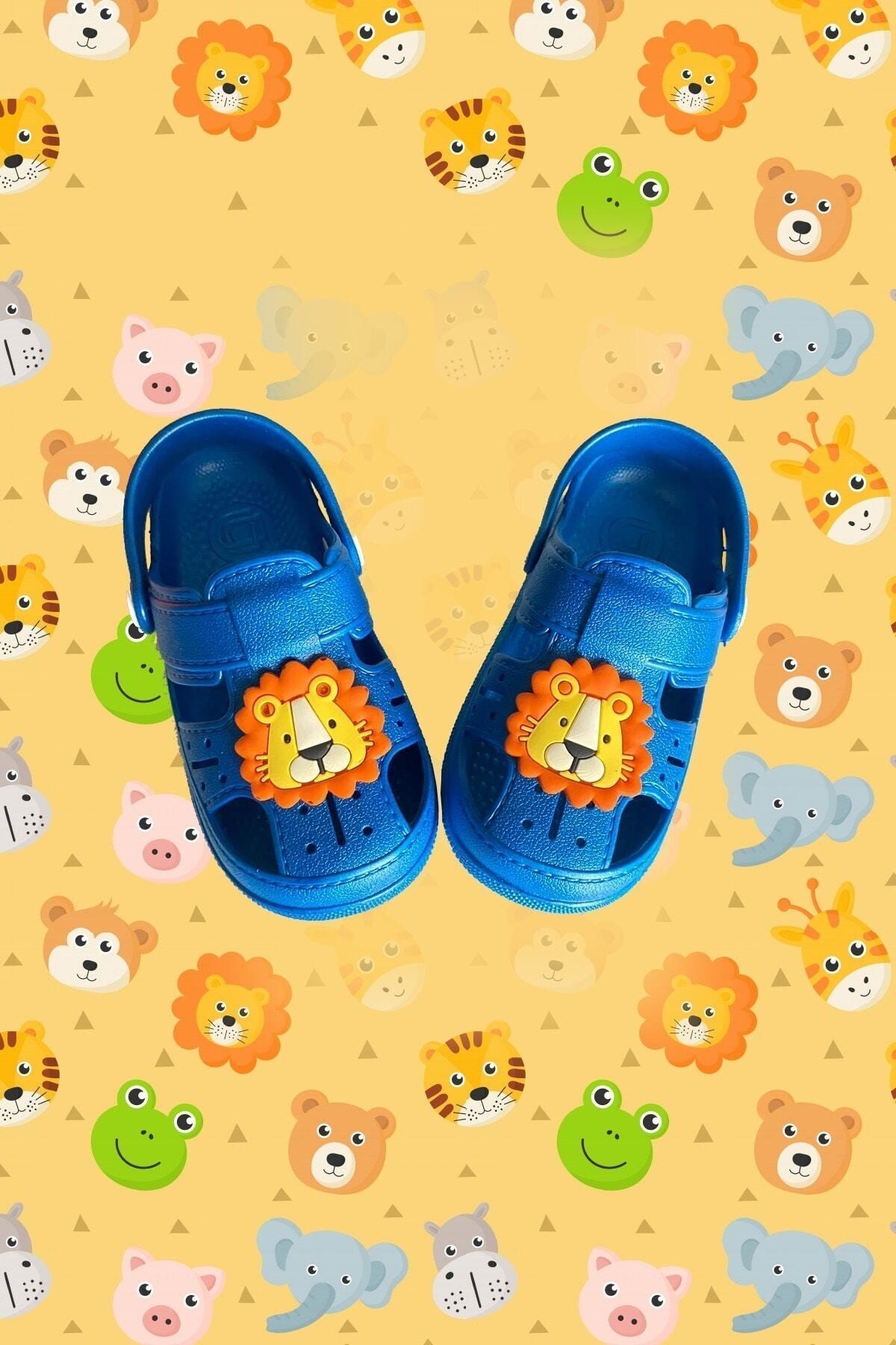 Walk and way Çocuk Mavi Happy Lion Kids Sandalet Bilekli Terlik